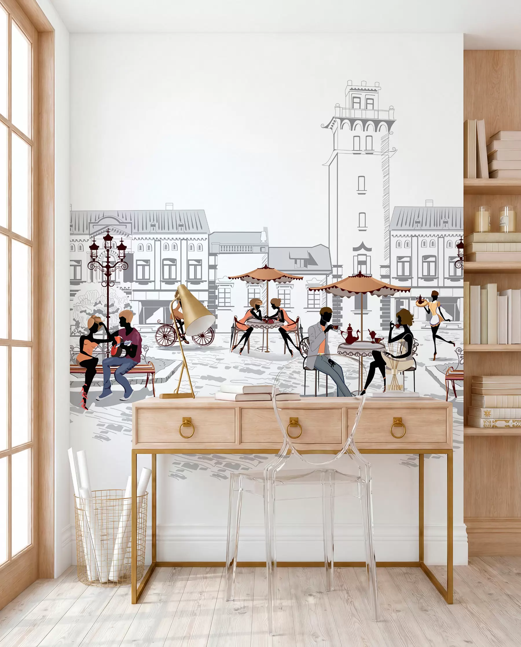 Papier peint Design urbain, police e art u56109