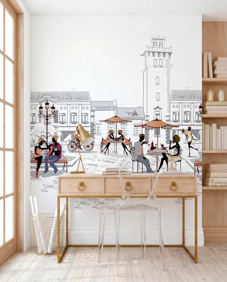 Papier peint Design urbain, police e art u56109