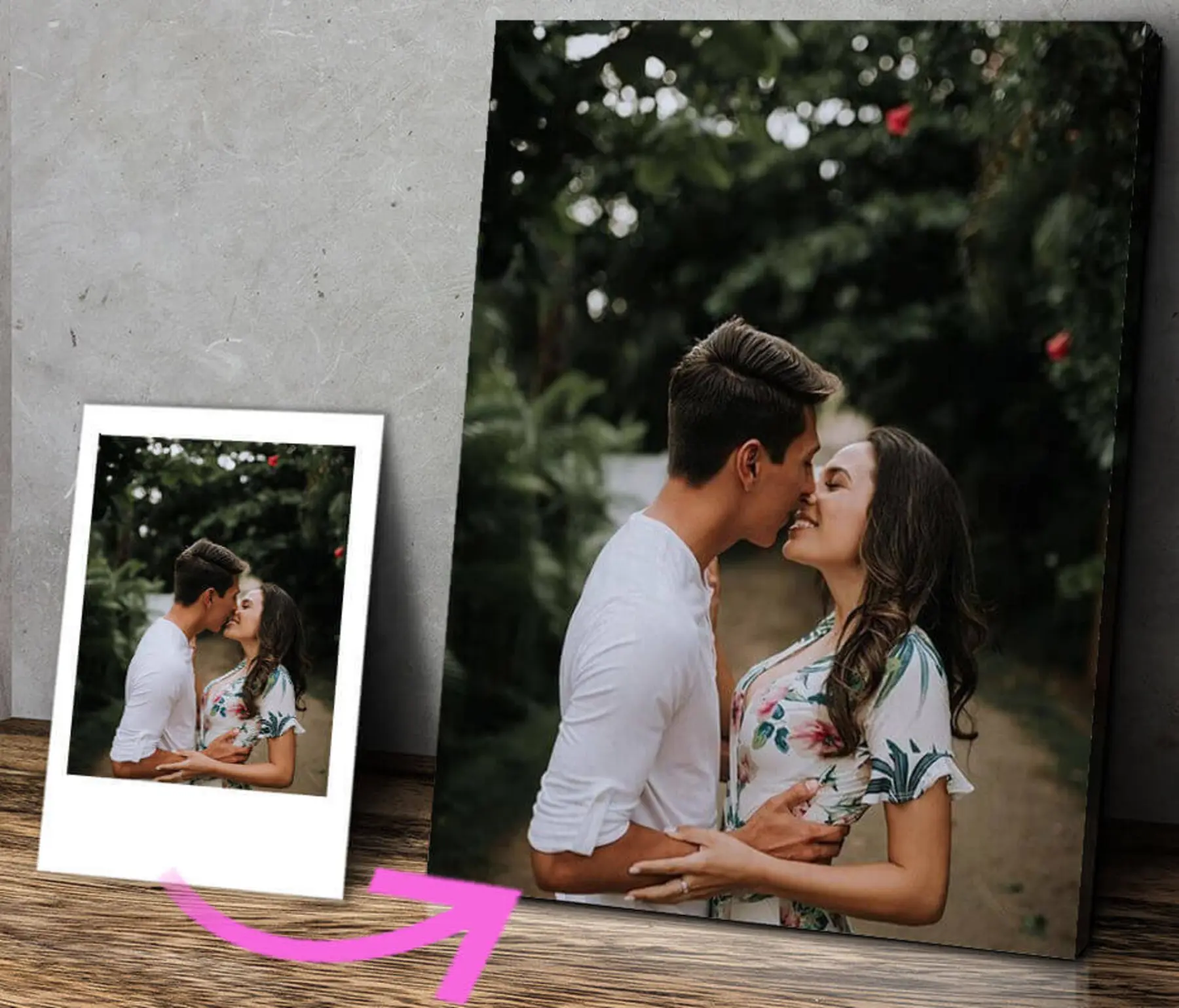 Tableau Photographie, expression faciale et baiser s15720