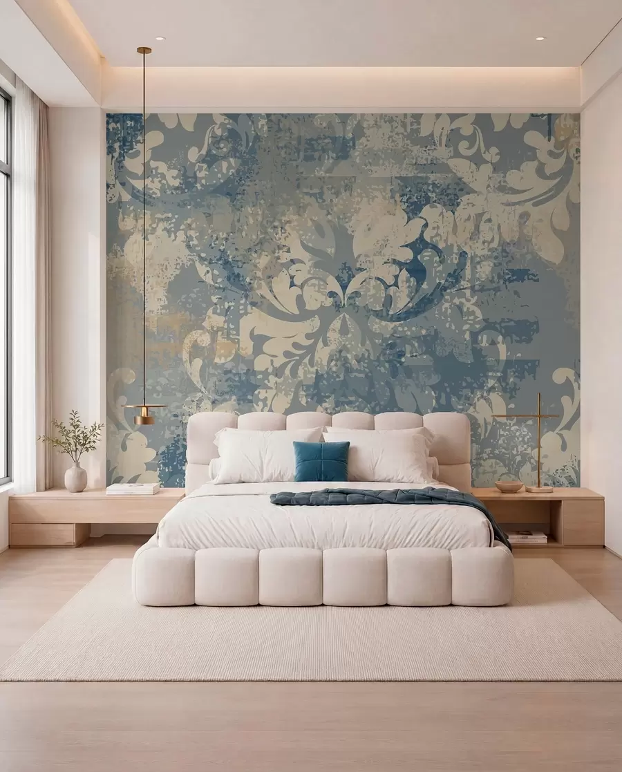 Papier peint Fresque baroque sur mur grunge u93581