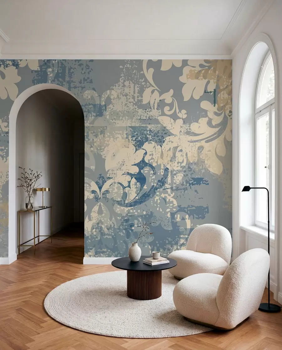 Papier peint Fresque baroque sur mur grunge u93581