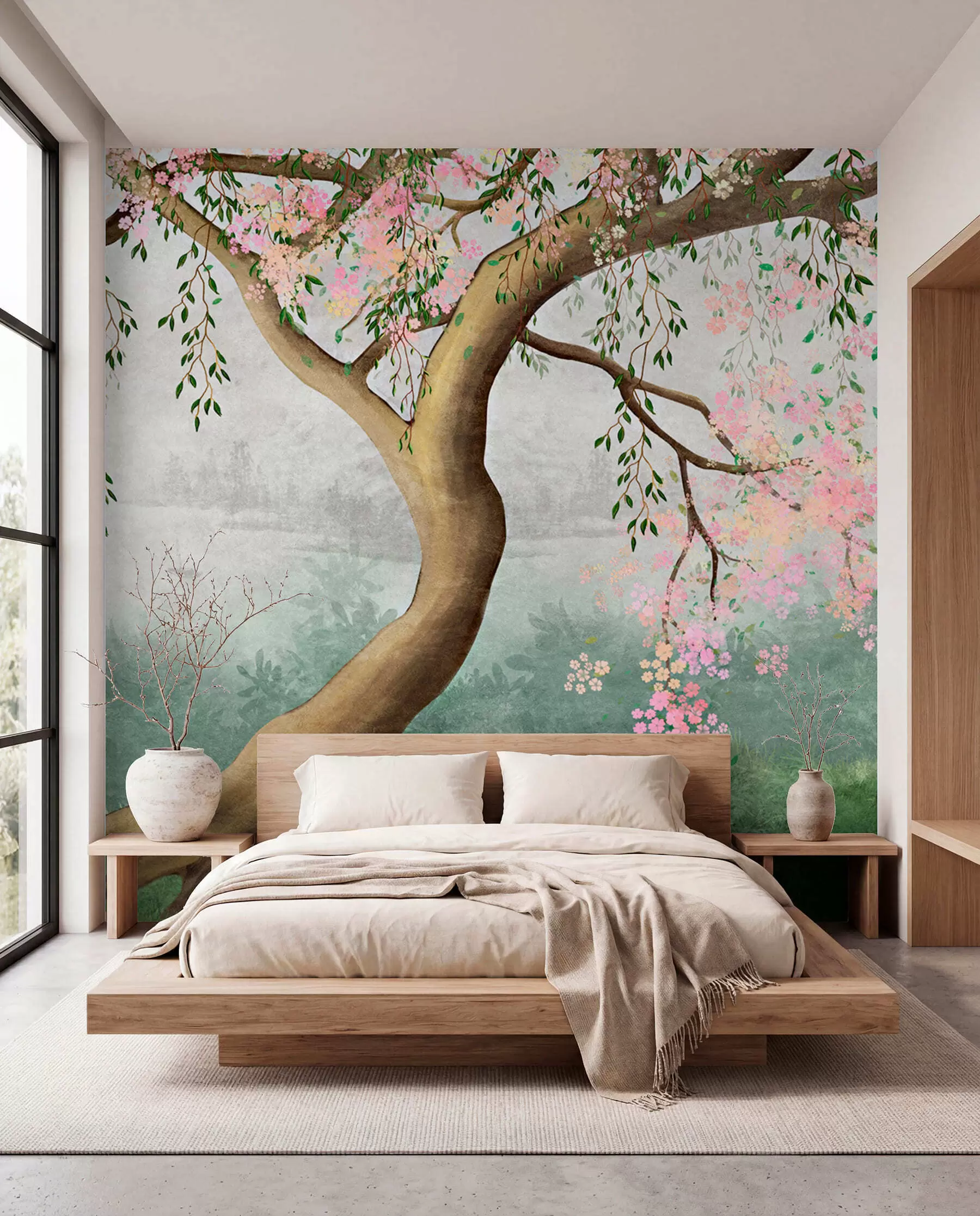 Papier peint Arbre en fleurs sur la colline u93587