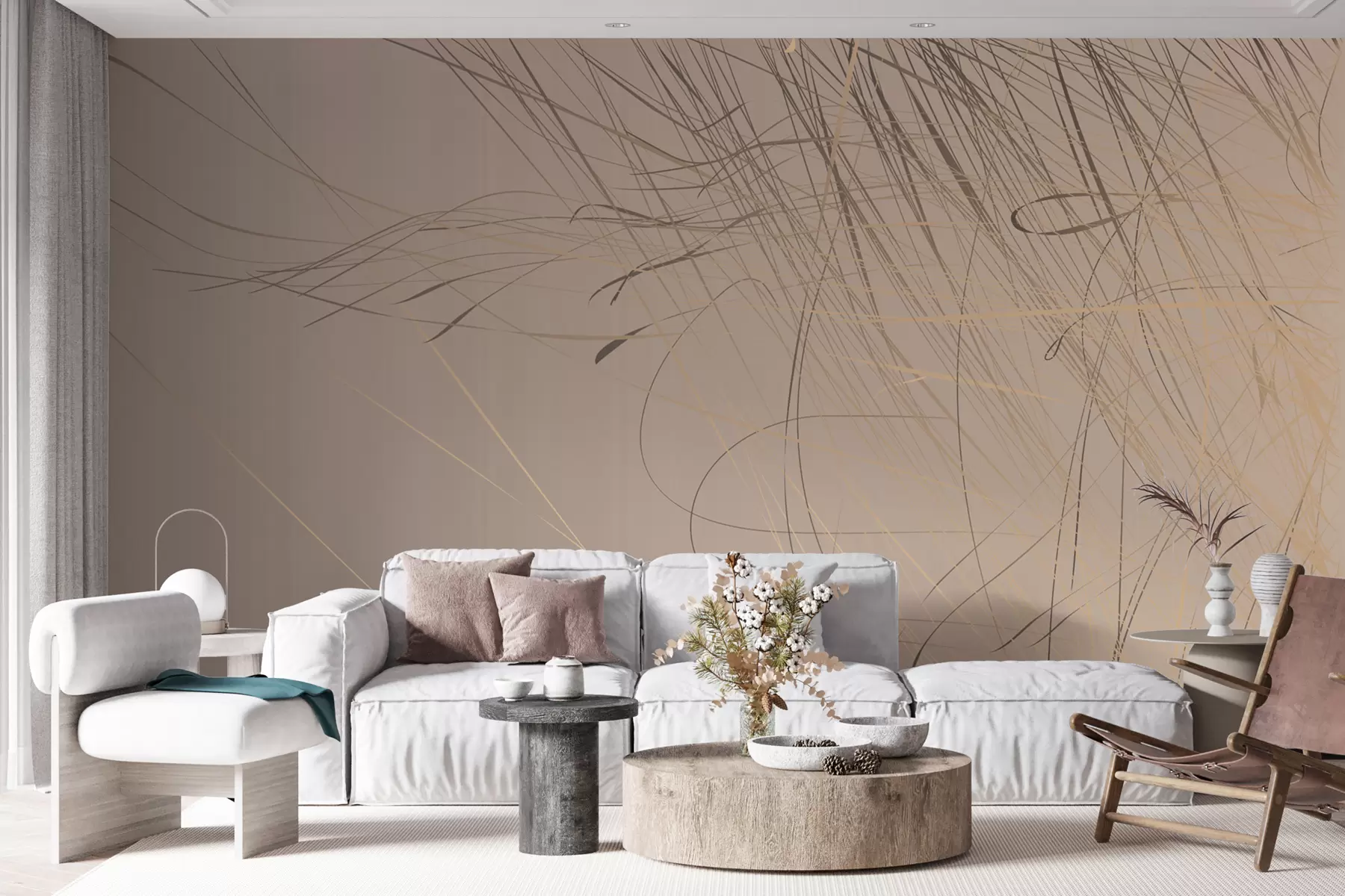 Papier peint Bois, brindille et électricité u93467