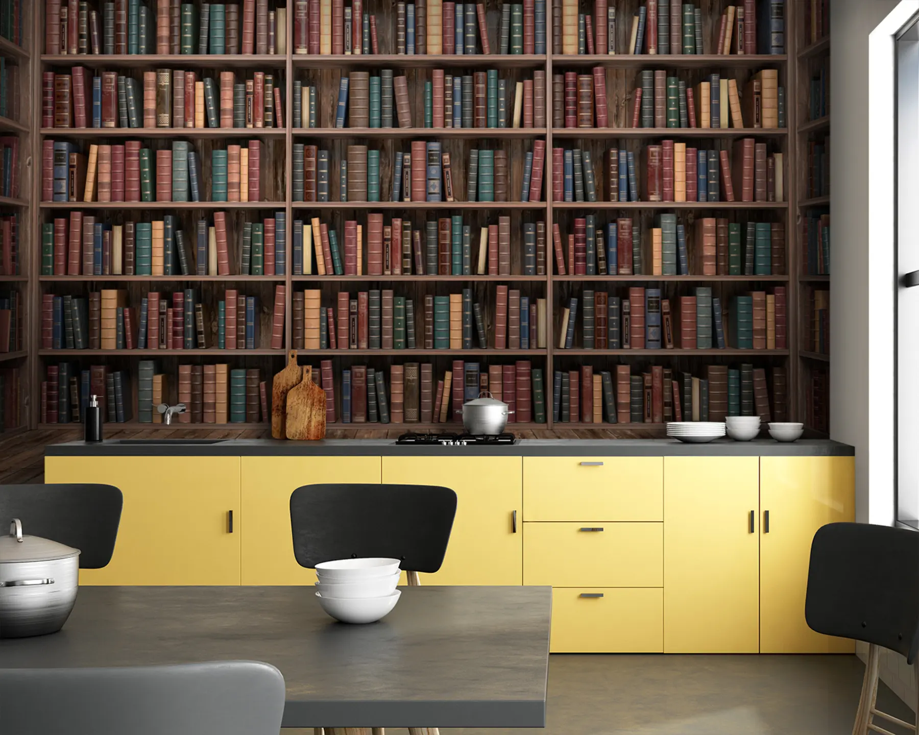 Papier peint Bibliothèque impressionnante u93501