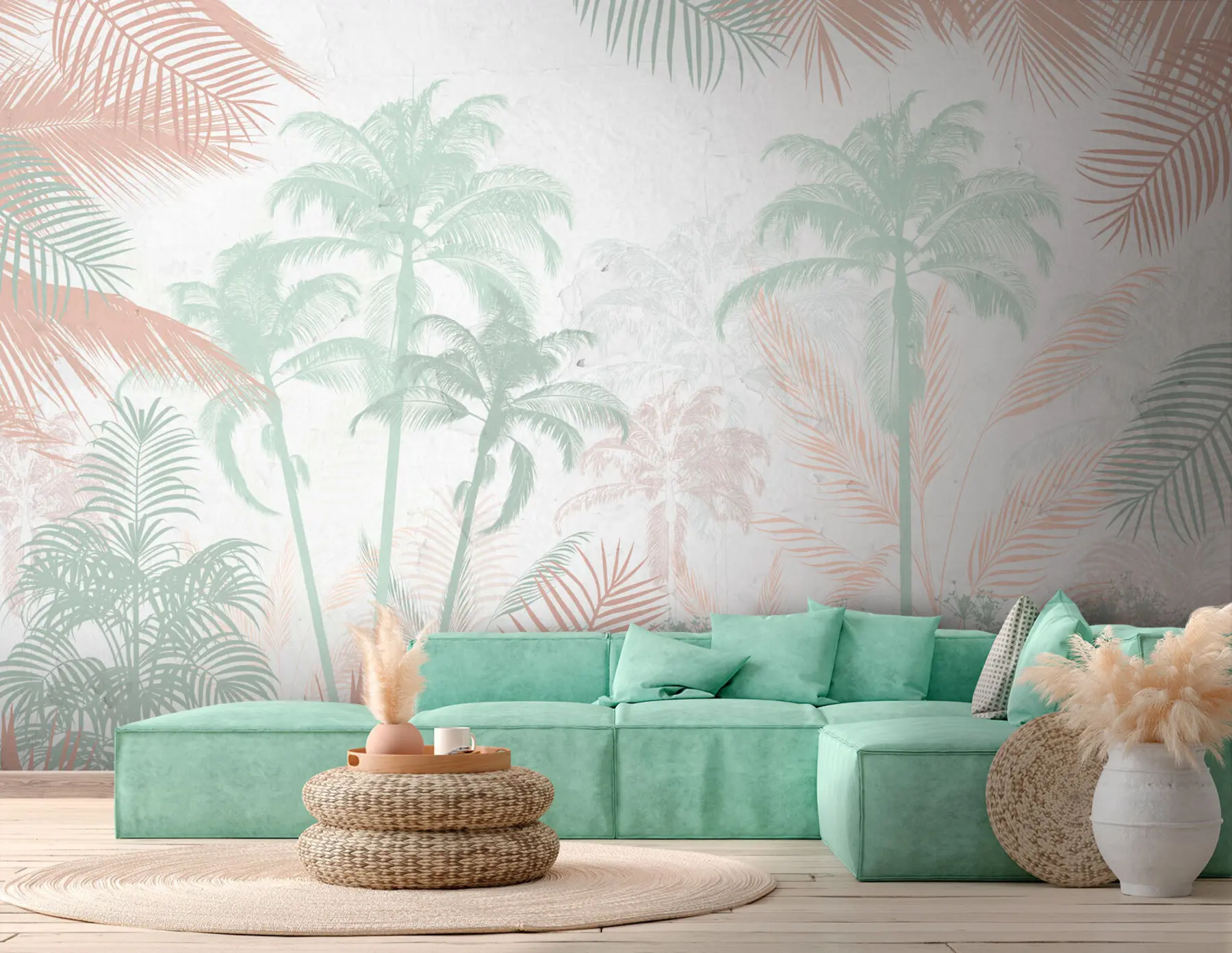 Papier peint Vue tropicale brillante du palmier u73970