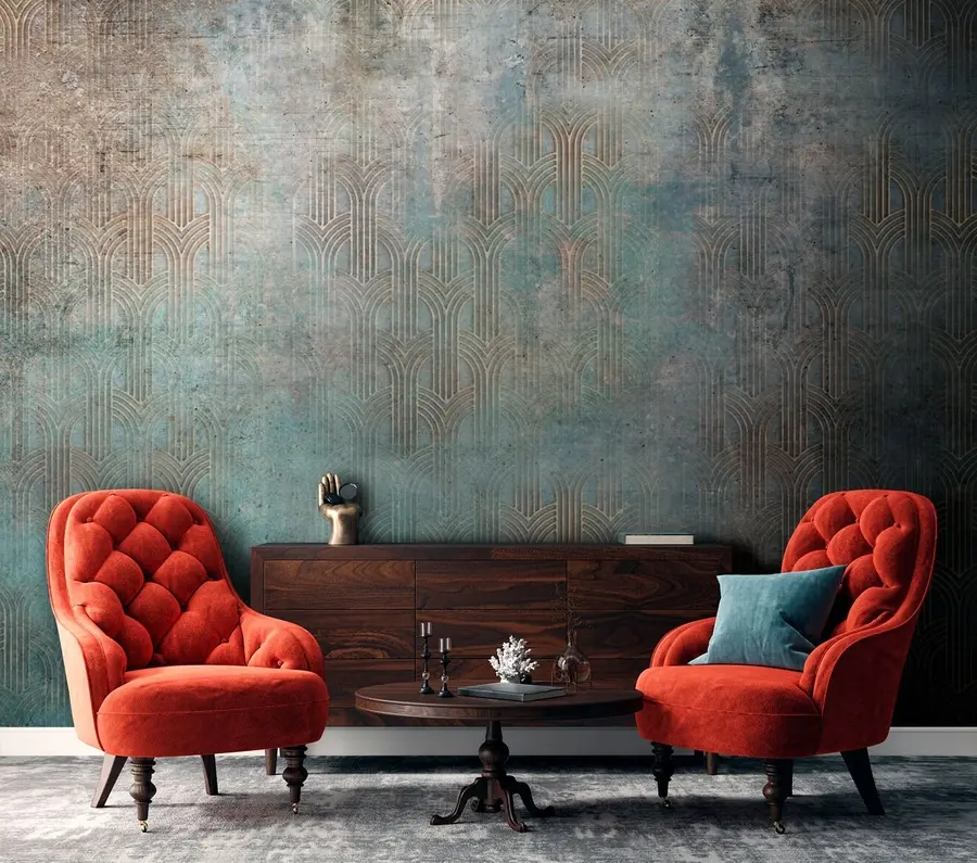 Papier peint Motif arqué sur le mur de grunge u73973