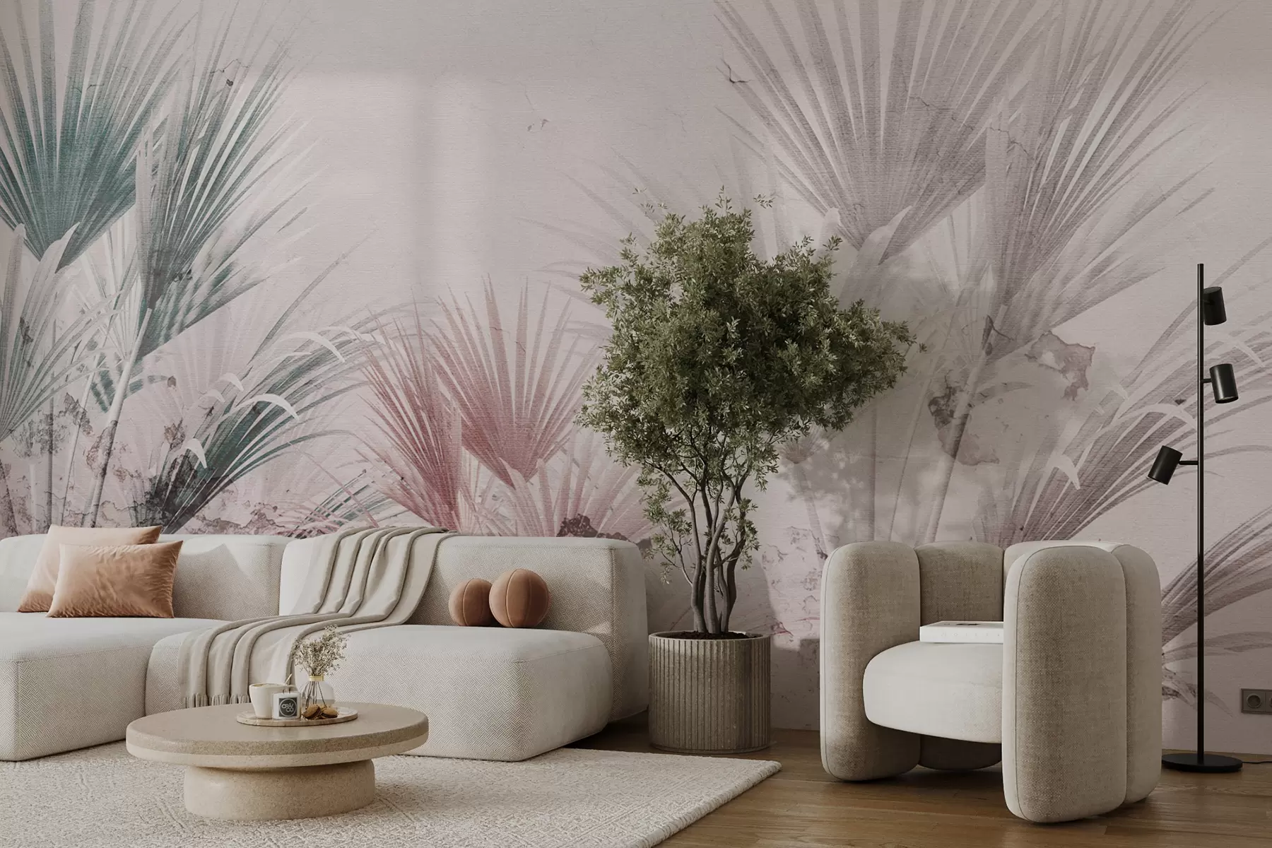 Papier peint Branches tropicales et feuilles 3D u73980