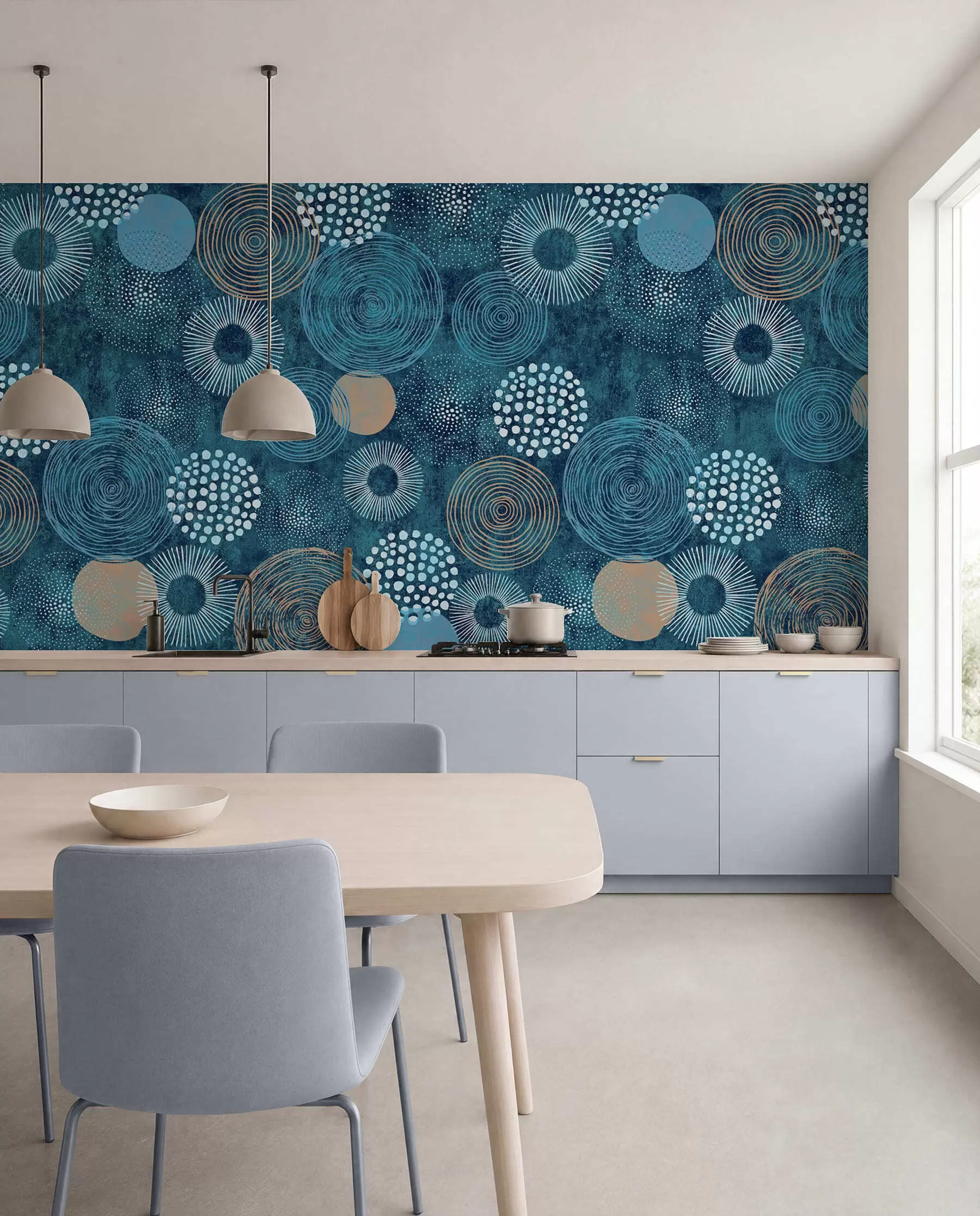 Papier peint Textile, art et police u59376