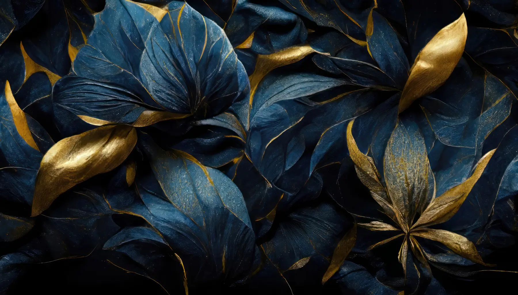 Papier peint Fleurs royales bleues u74140