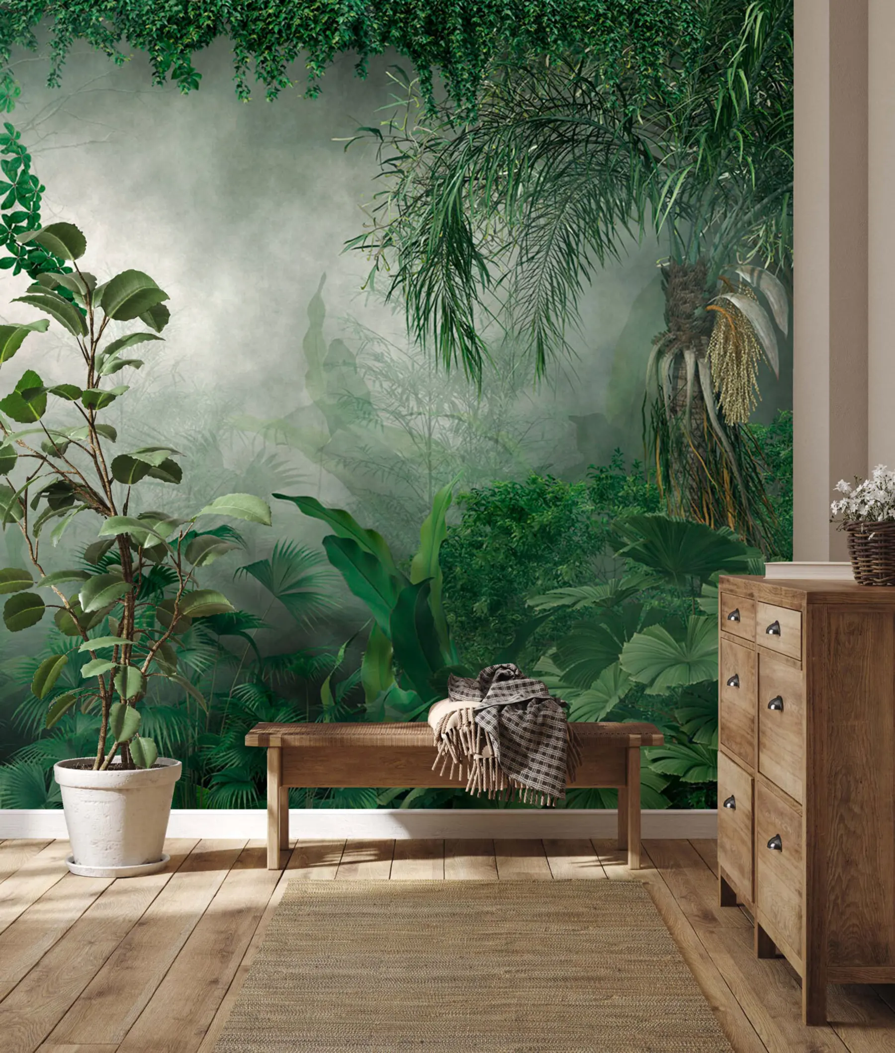 Papier peint Jungle mystérieuse u74409
