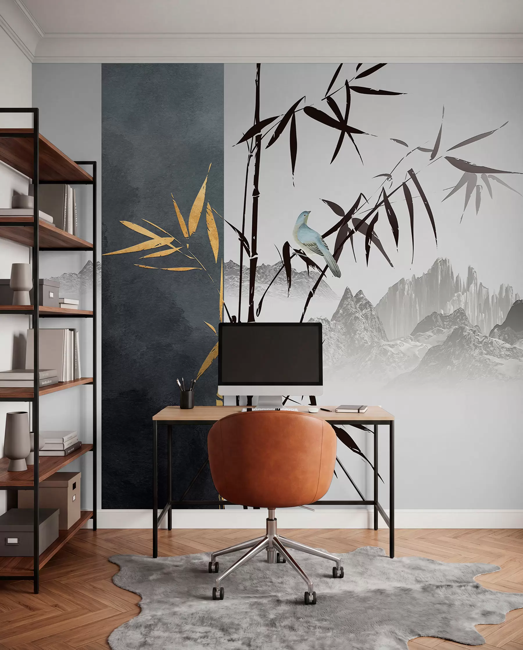 Papier peint Oiseau sur une branche u93849