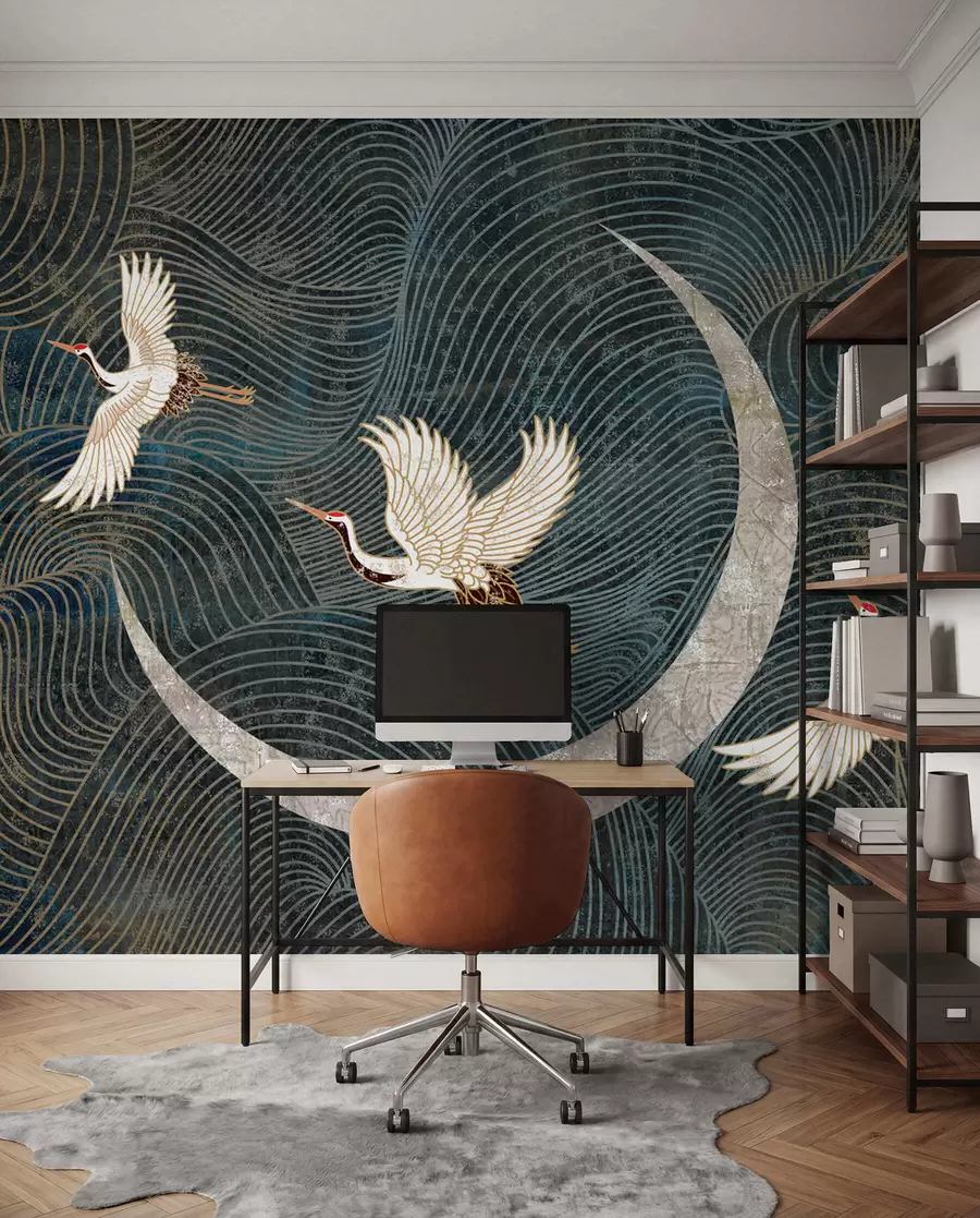 Papier peint Oiseau, nature et verdure u59573
