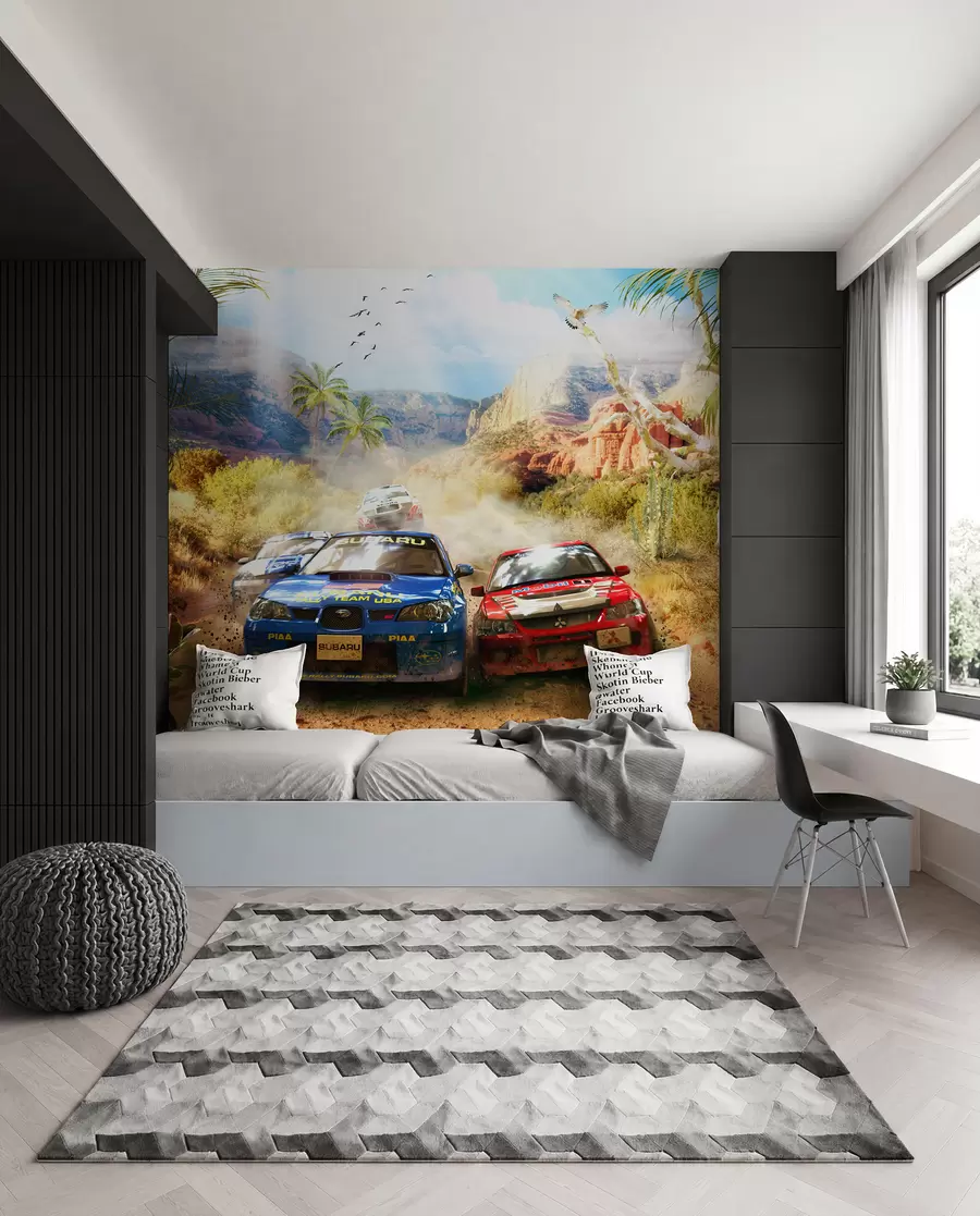 Papier peint Rallye dans le canyon u64438