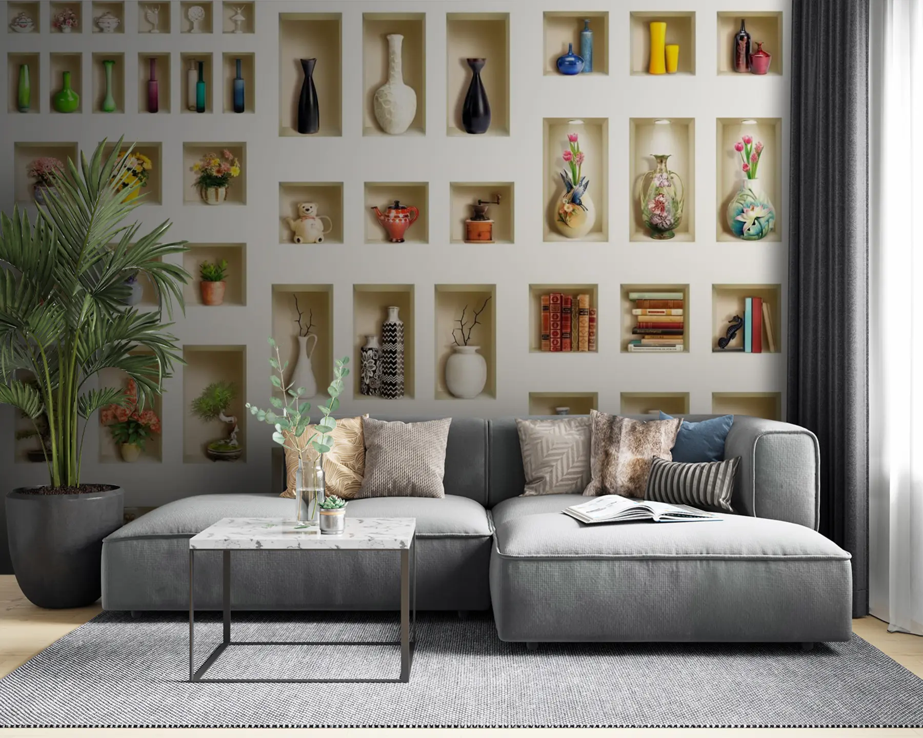 Papier peint Fleur, plante et pétale u66450