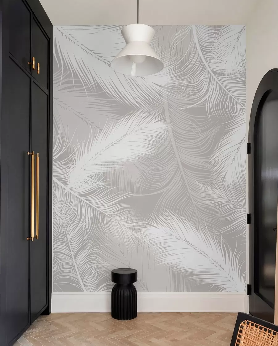 Papier peint Plumes blanches douces u74474