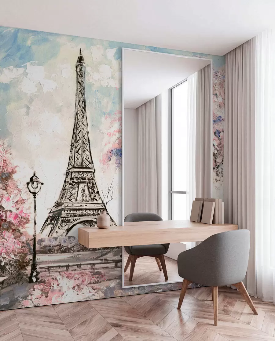 Papier peint Vue dans la rue de Paris u74631