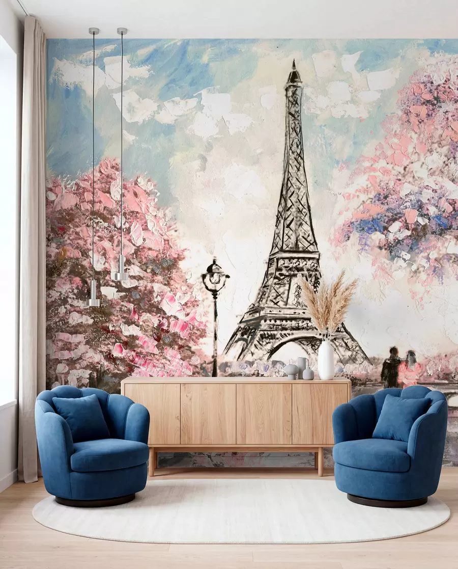 Papier peint Vue dans la rue de Paris u74631
