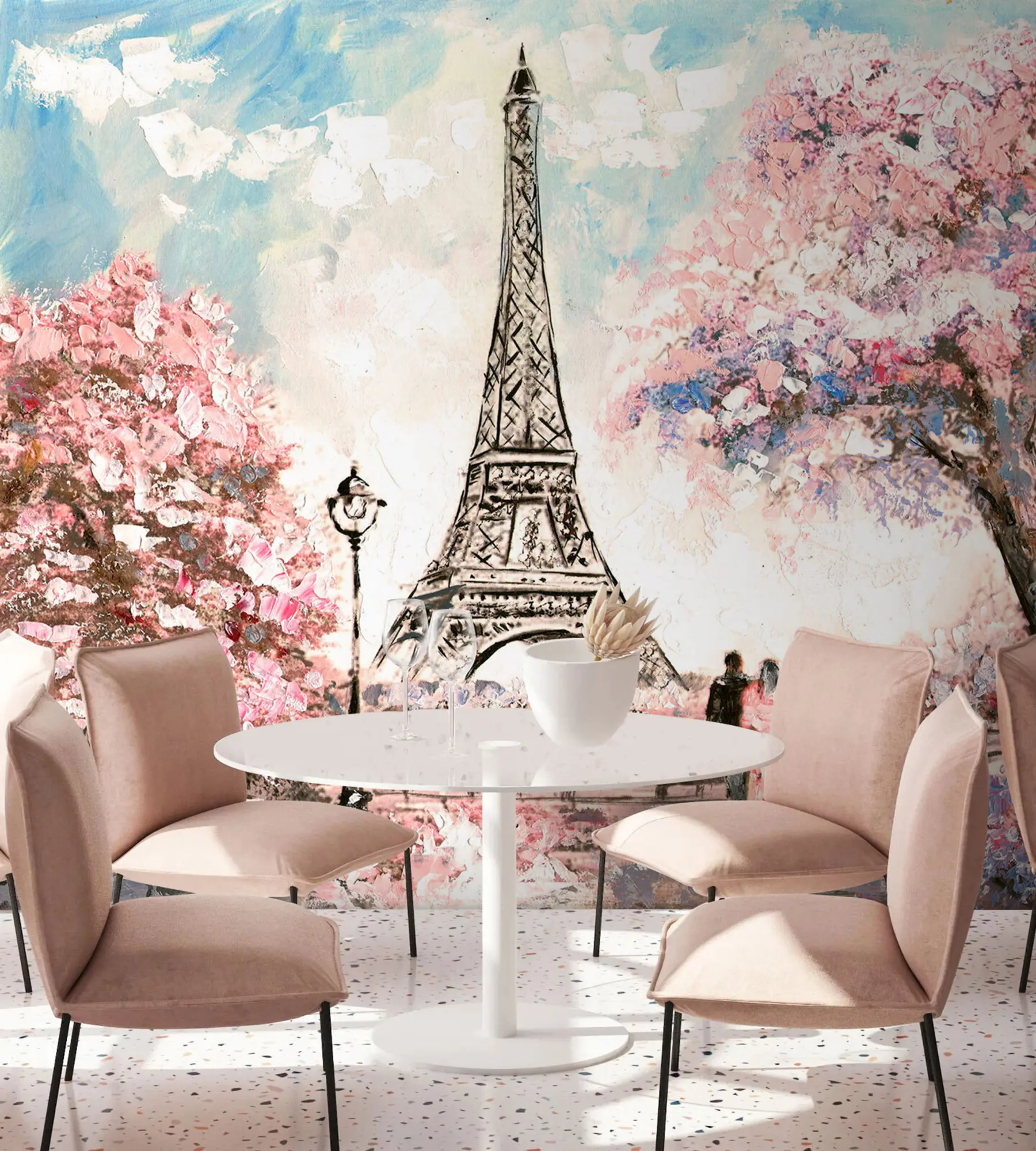Papier peint Vue dans la rue de Paris u74631