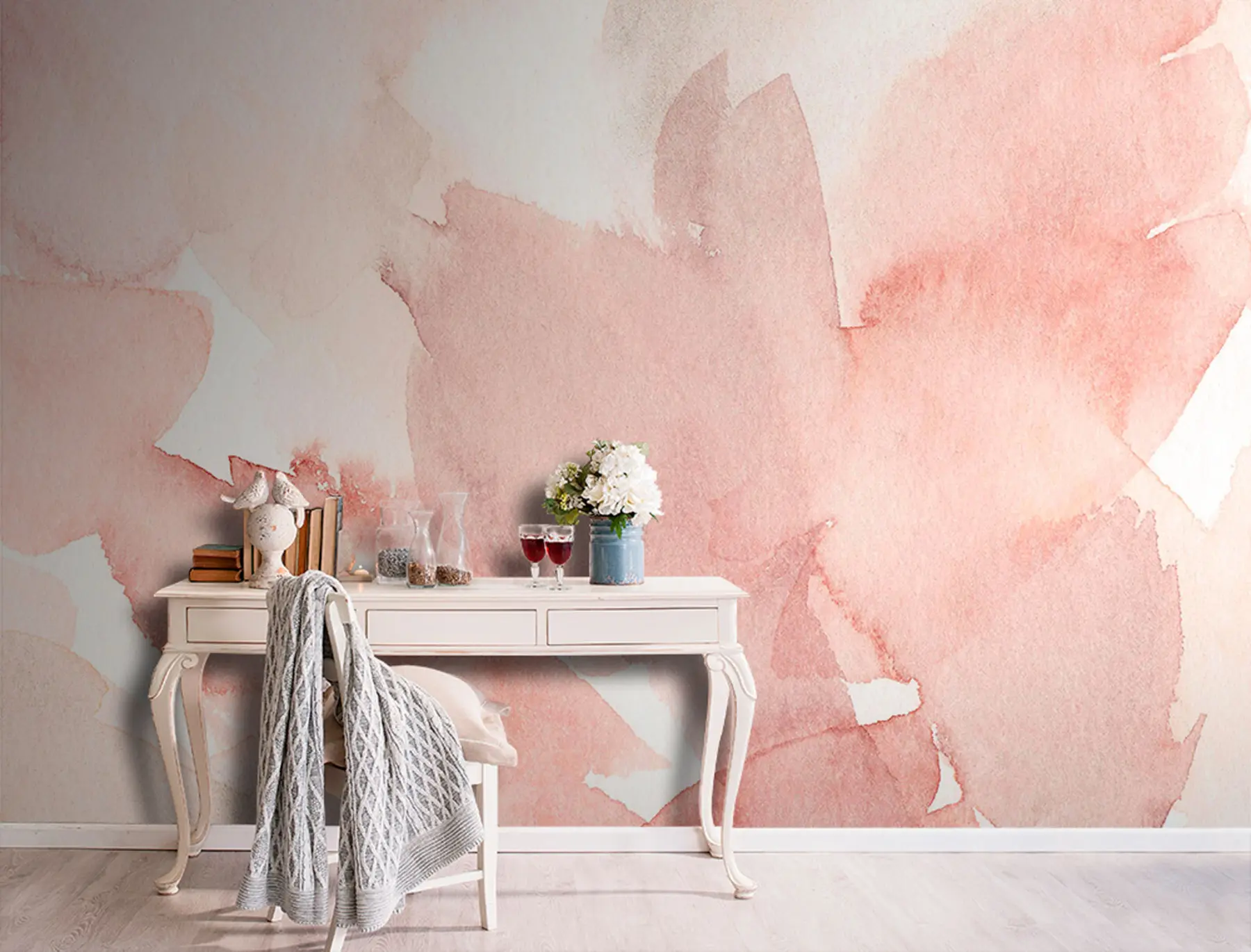 Papier peint Fond aquarelle rose u74872