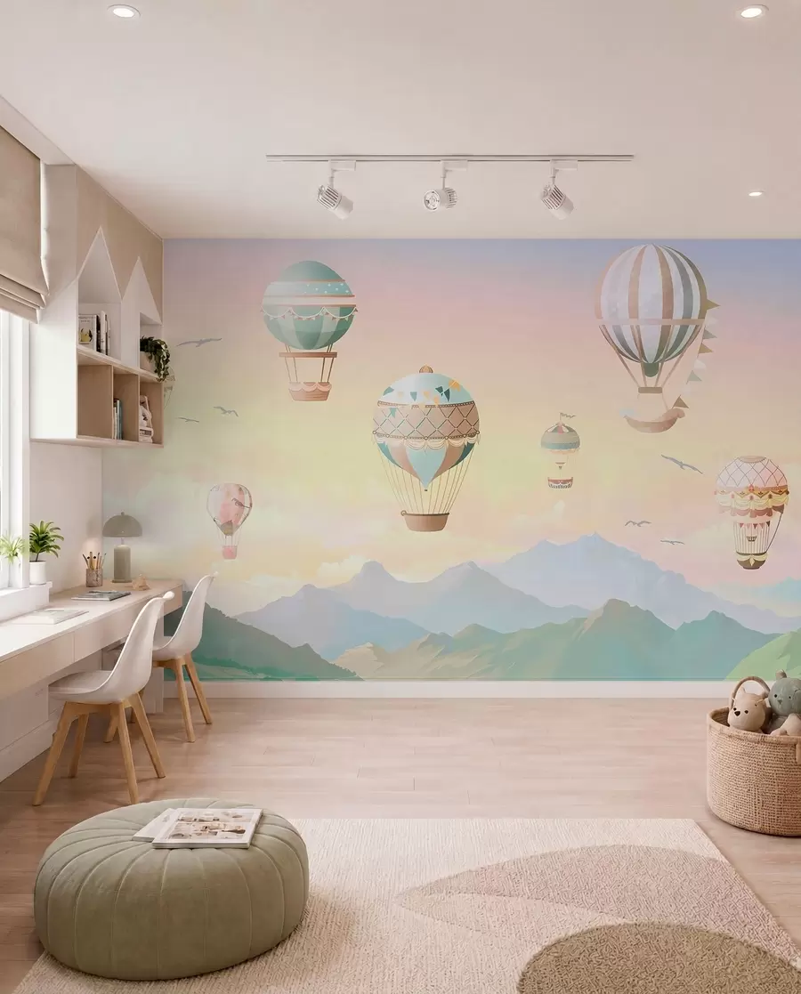 Papier peint Une fabuleuse vallée avec des ballons u94137