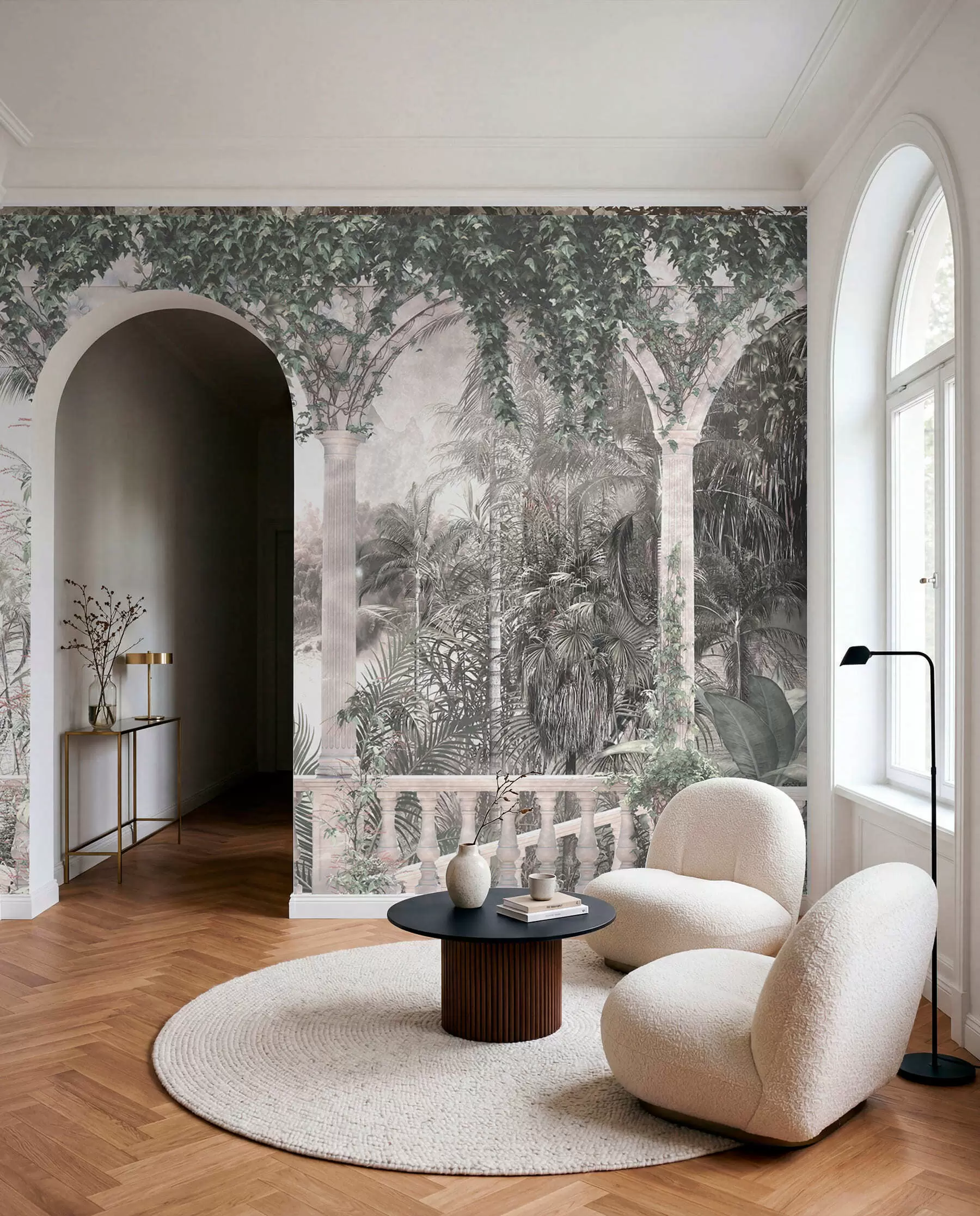 Papier peint Arches anciennes dans le jardin u94141