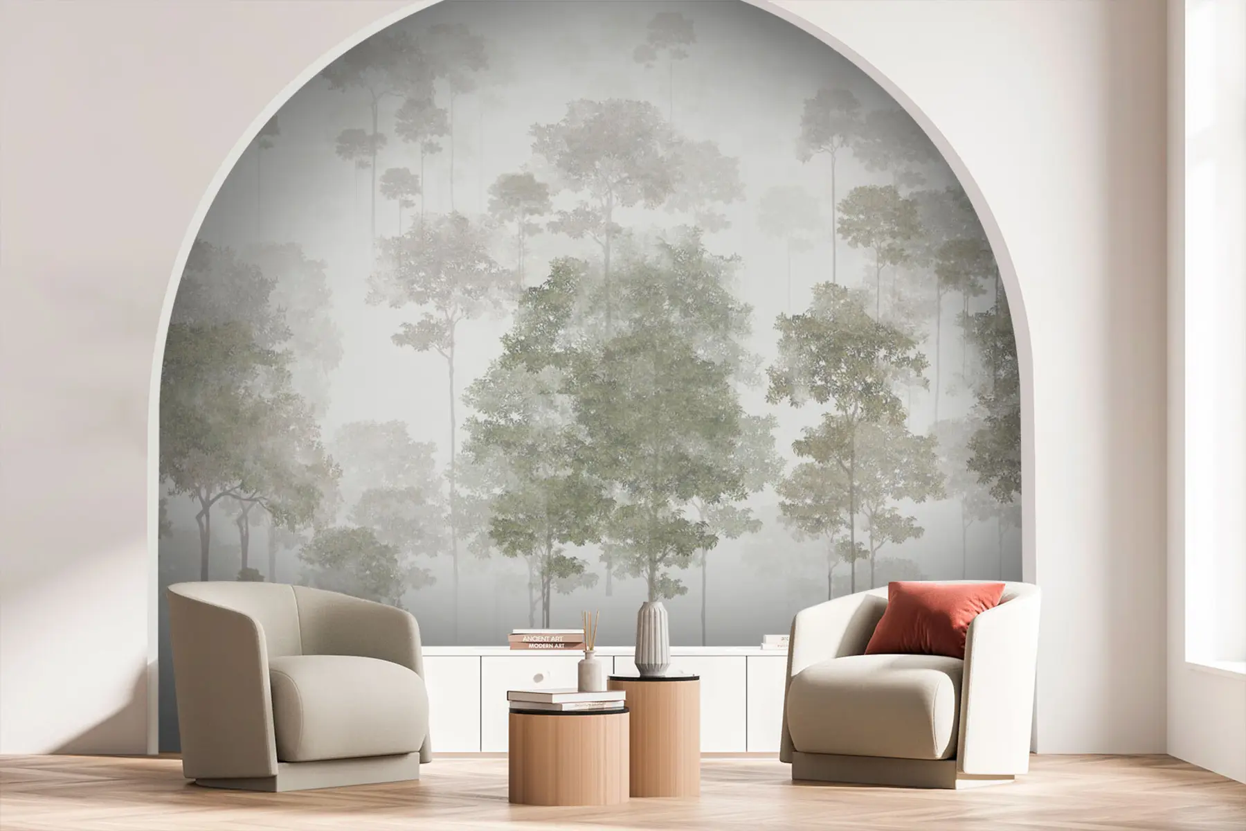 Papier peint Arbres verts fragiles u94301