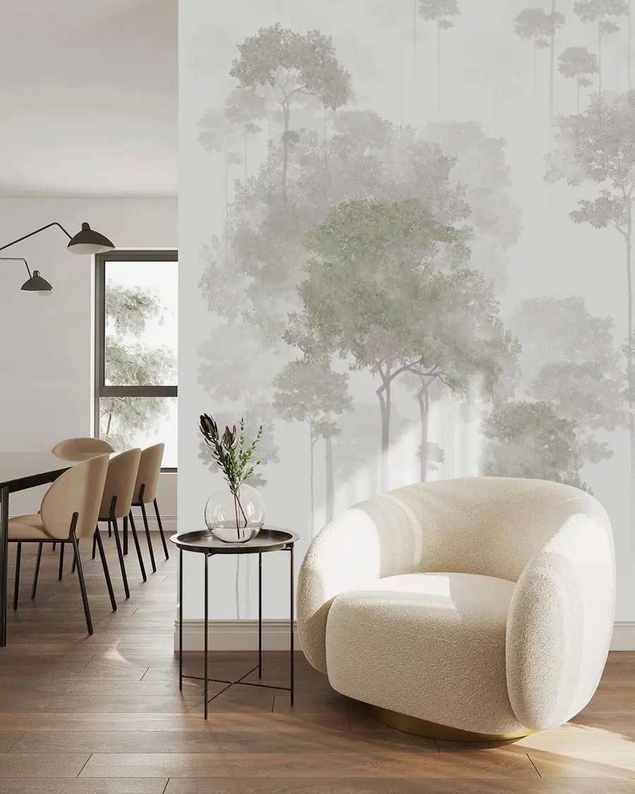 Papier peint Arbres verts fragiles u94301