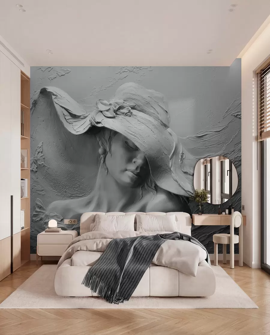 Papier peint Femme au chapeau 3D u62592