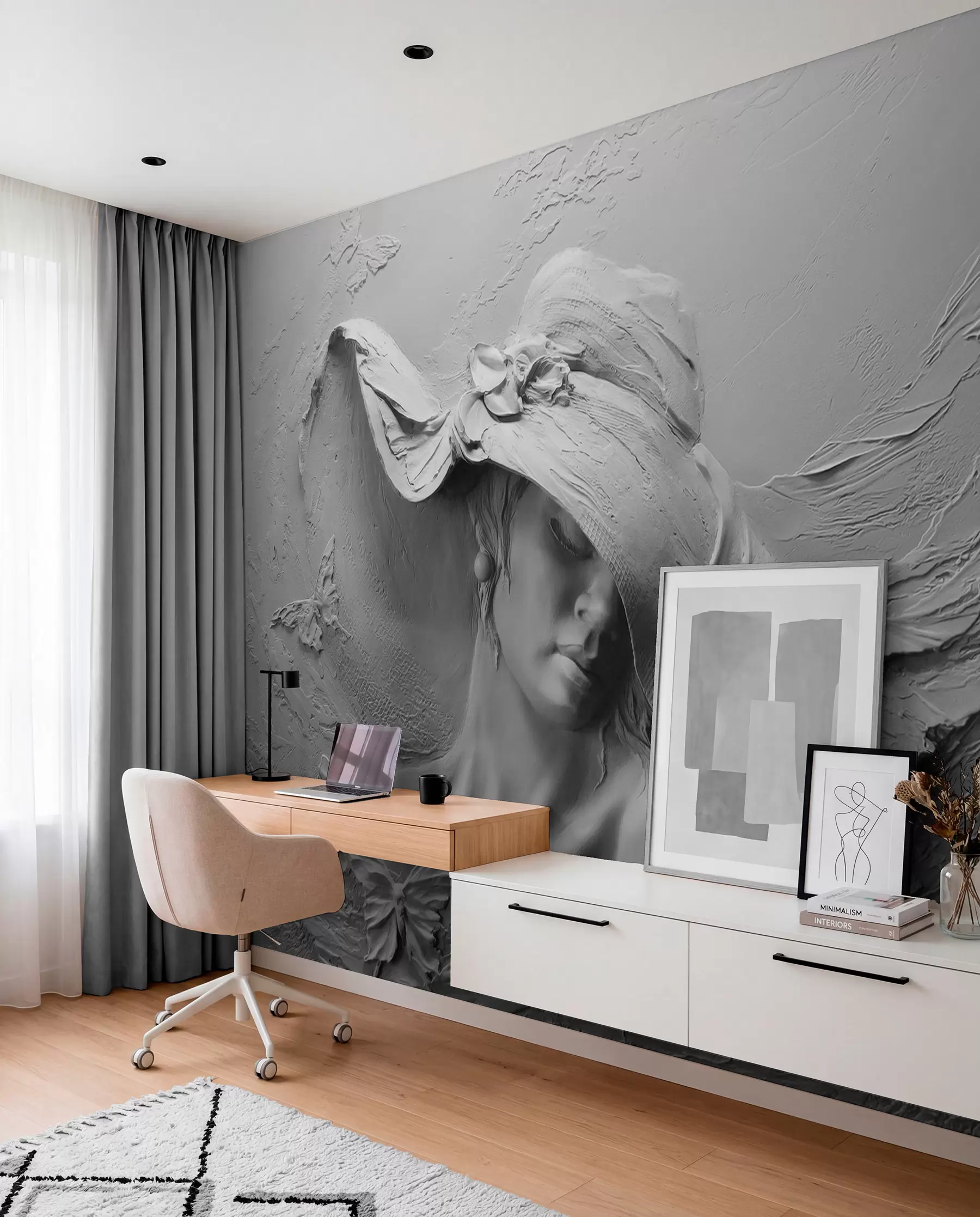 Papier peint Femme au chapeau 3D u62592
