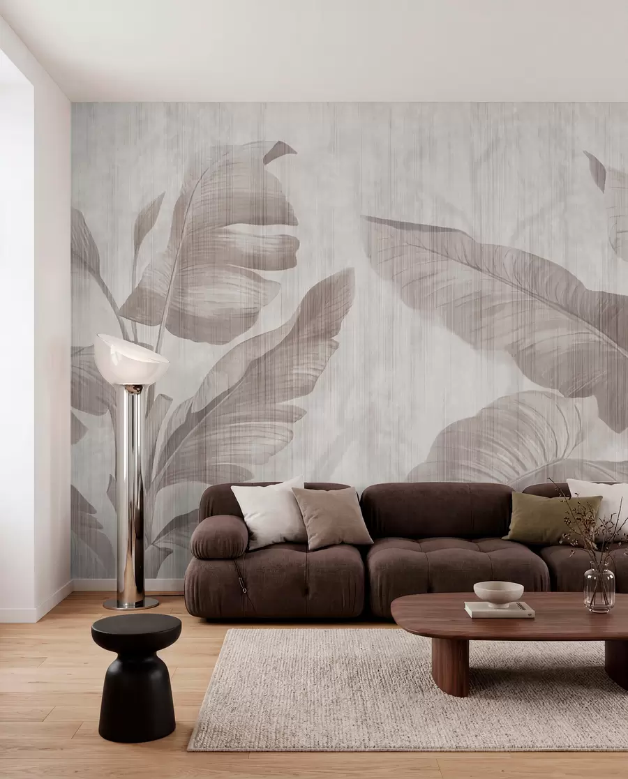 Papier peint Feuilles tropicales dans un style grunge u00299