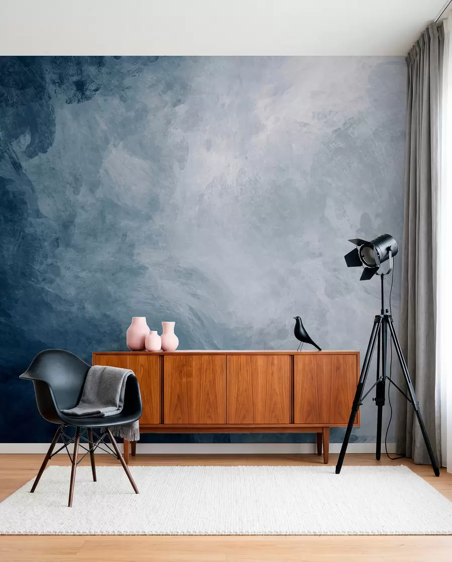 Papier peint Bois, coffre gris e u03136
