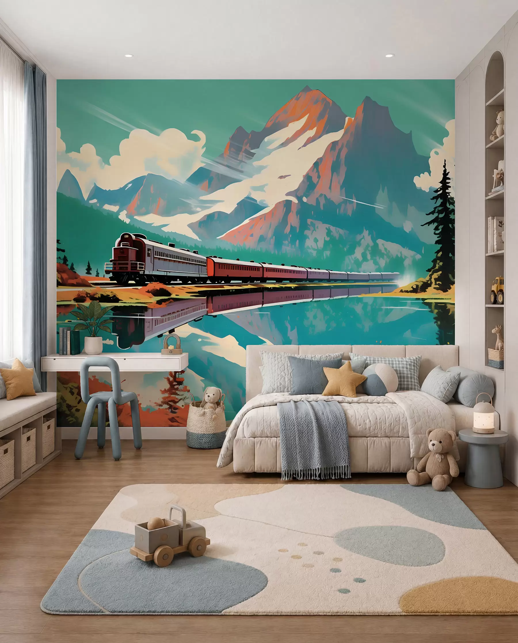 Papier peint Paysage de montagne et train u94759
