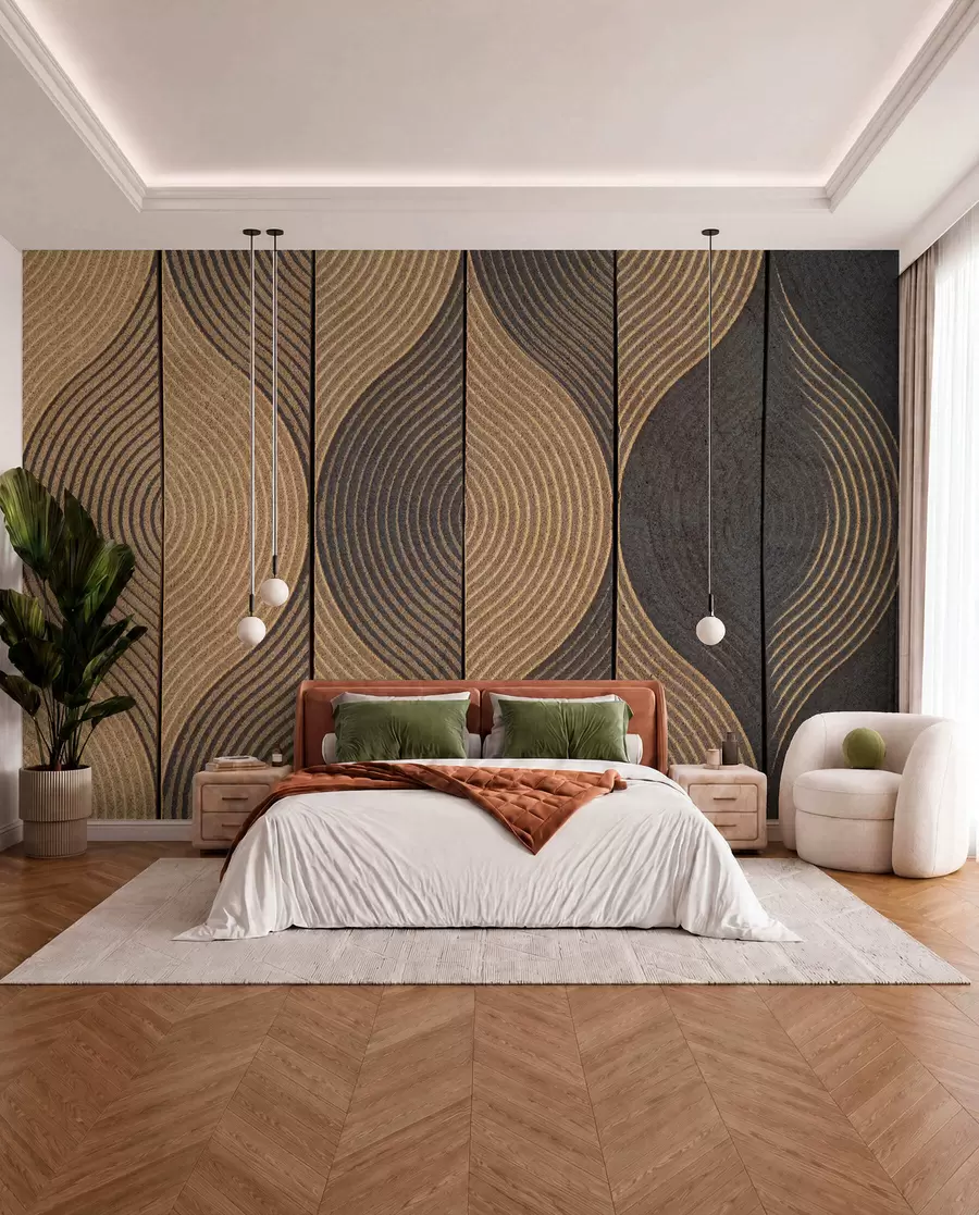 Papier peint Vagues dans un style oriental u75837