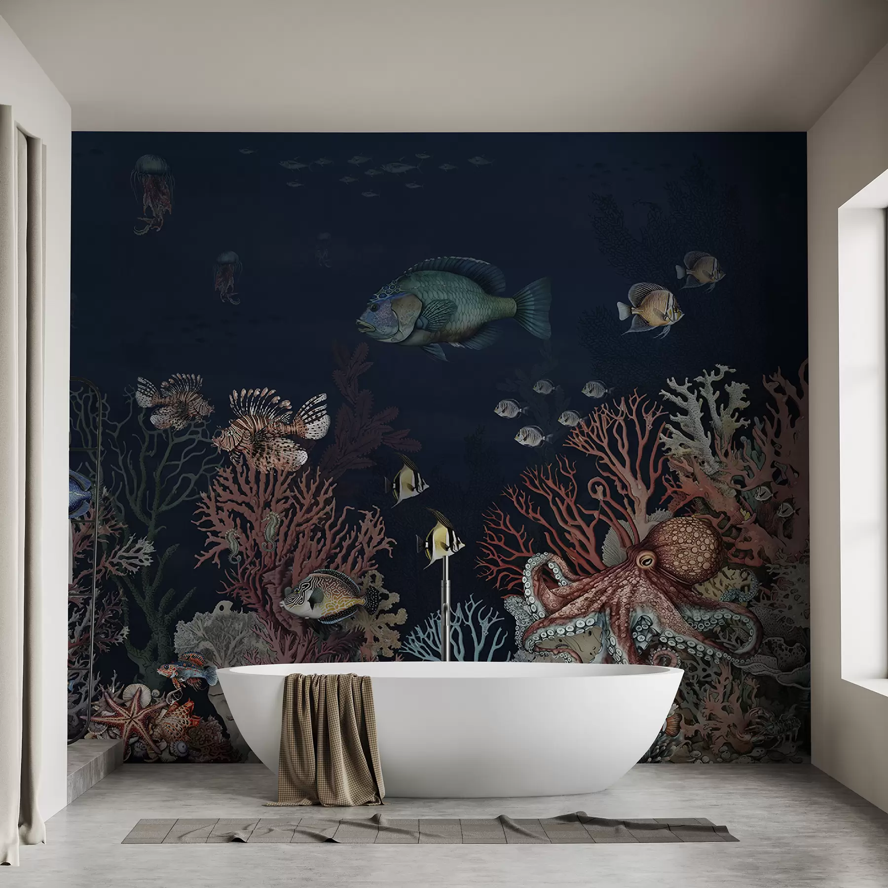 Papier Peint 3D Ocean Whirlpool 8116NA - Motif Tourbillon Océan, Impression Photo, Allemagne