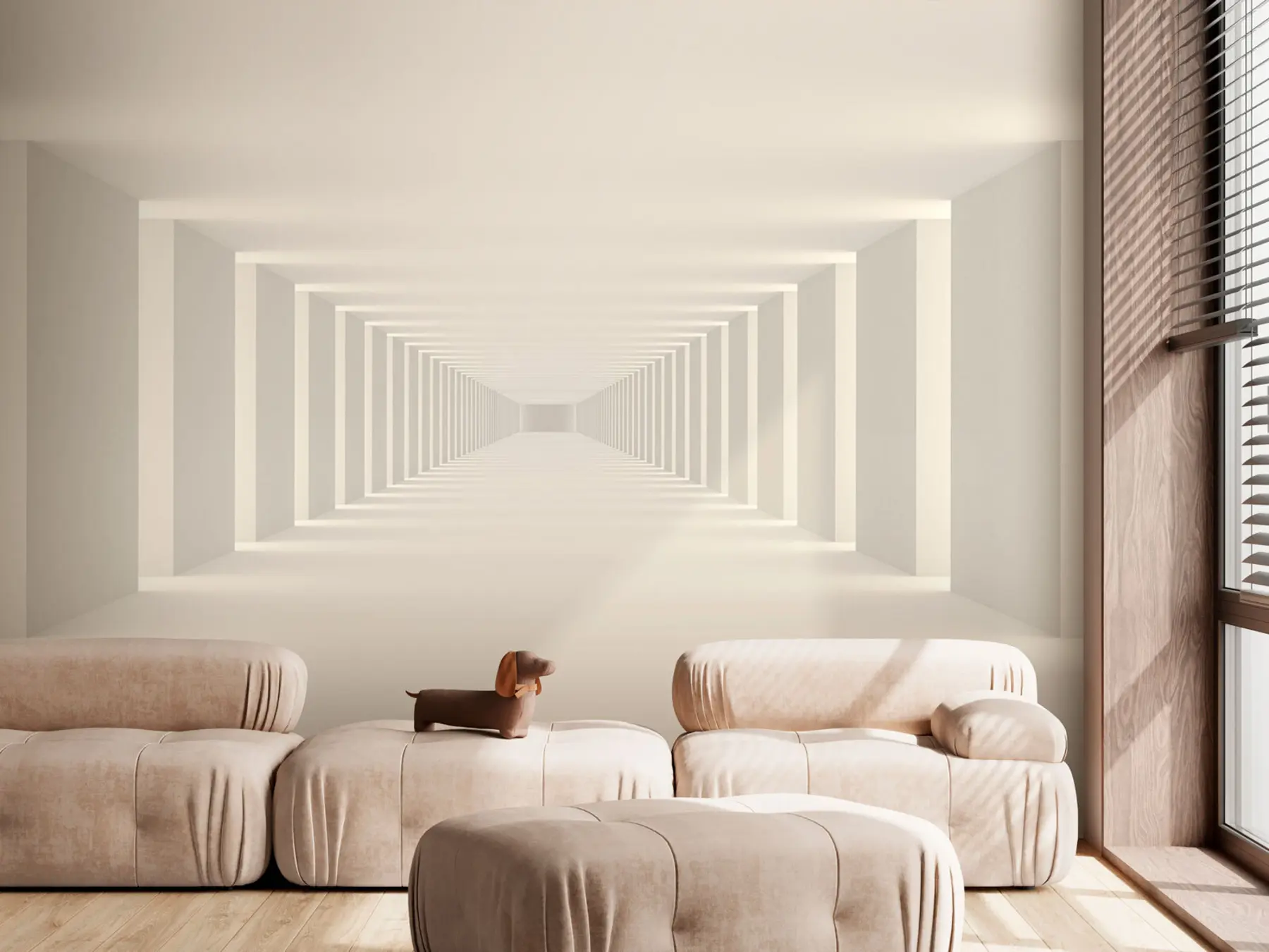 Papier peint Salle de lumière blanche vide u95066