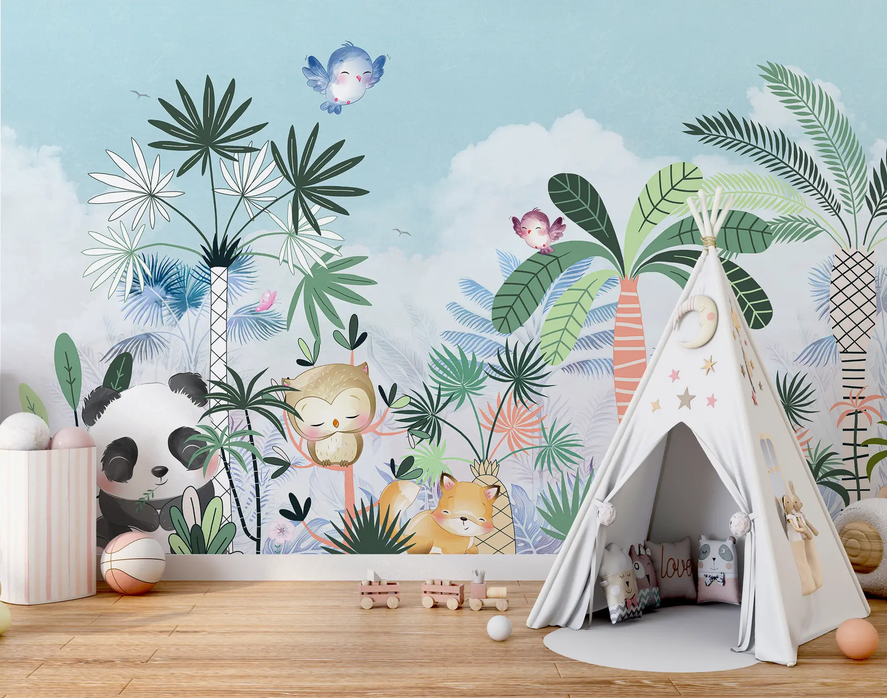 Papier peint Animaux mignons dans la forêt u95035