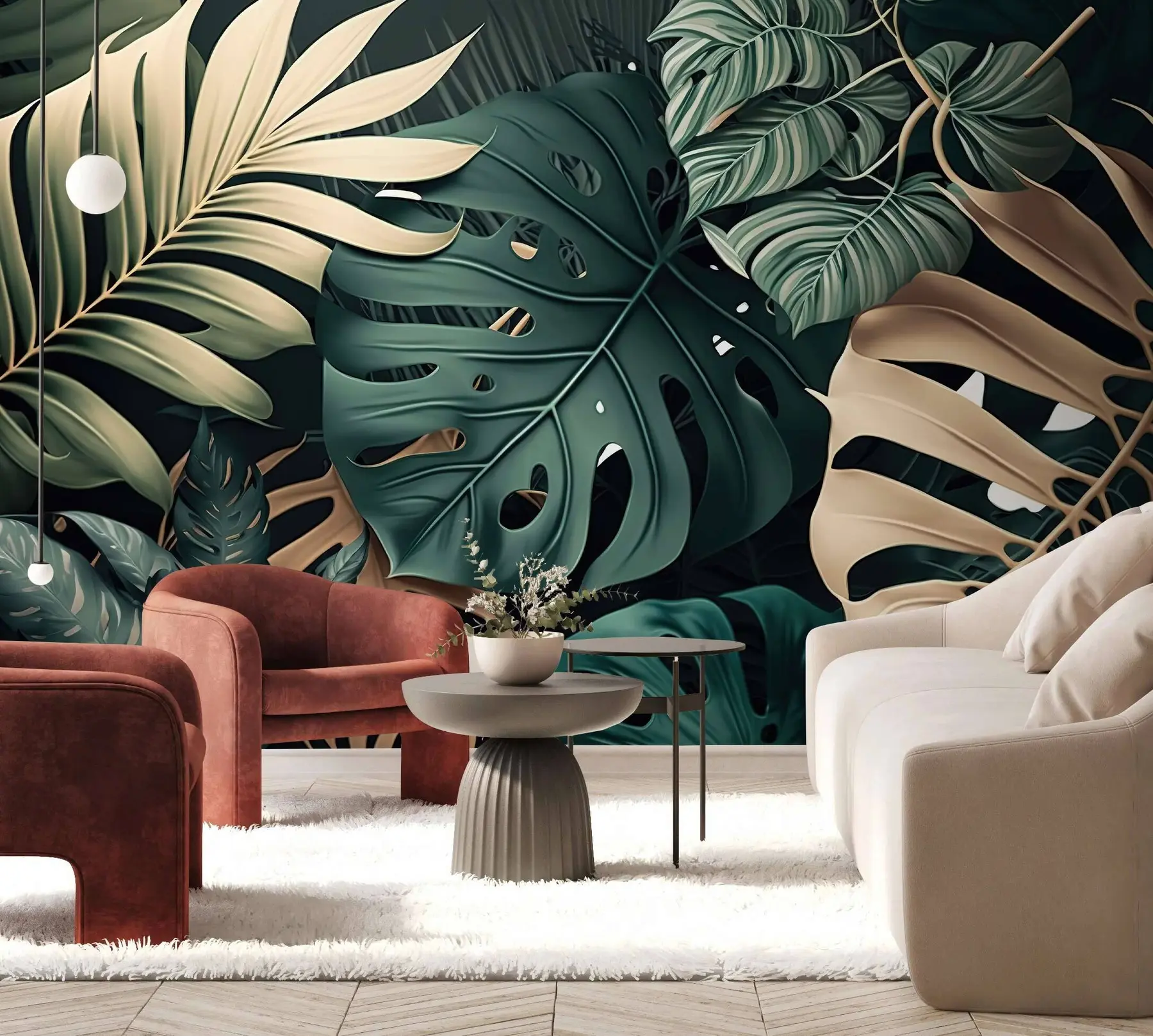 Papier peint Mélange tropical u75439