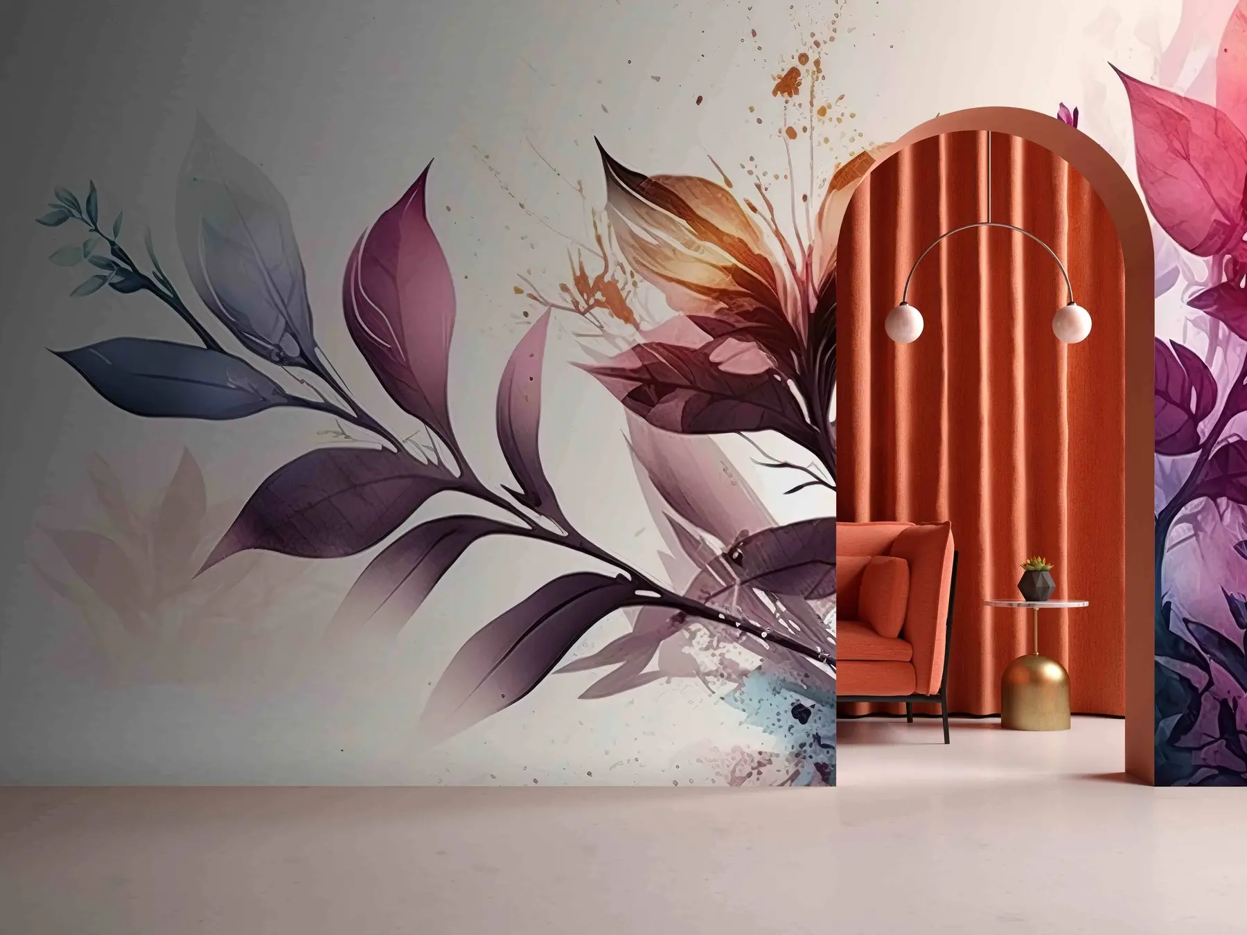 Papier peint Feuille éclatée u75440