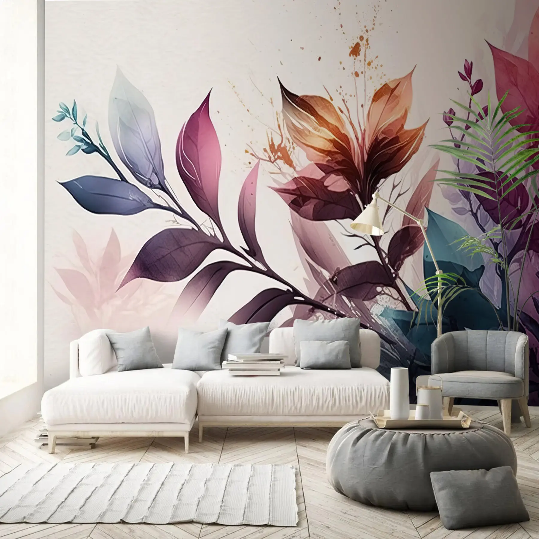 Papier peint Feuille éclatée u75440