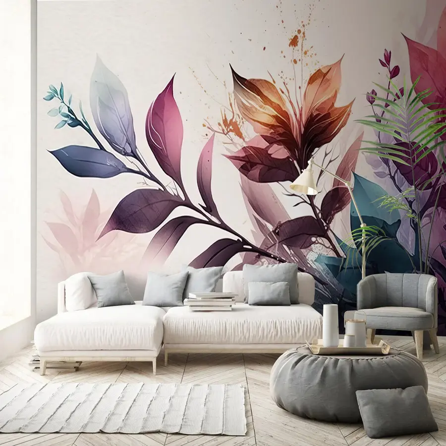 Papier peint Feuille éclatée u75440