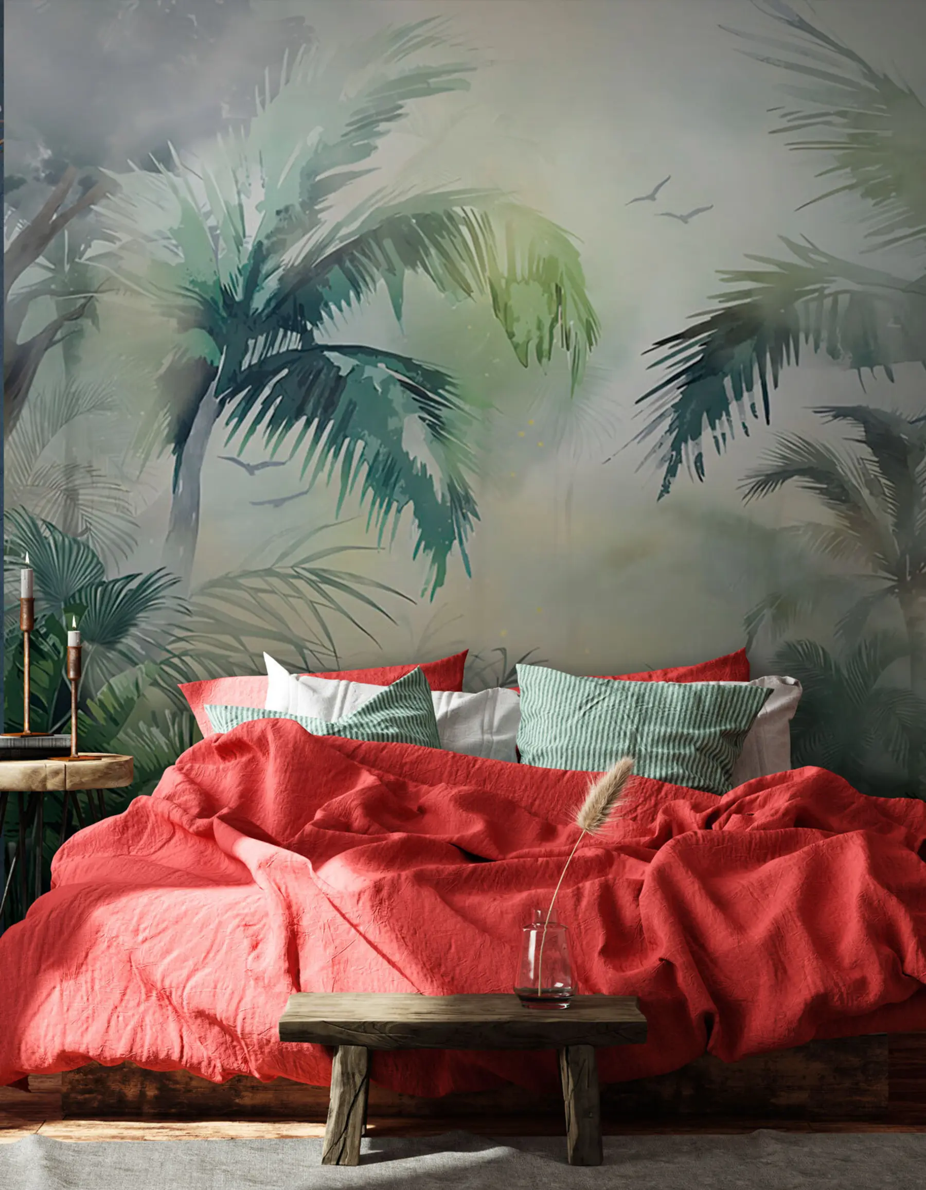 Papier peint Jungle tropicale avec palmiers u94632