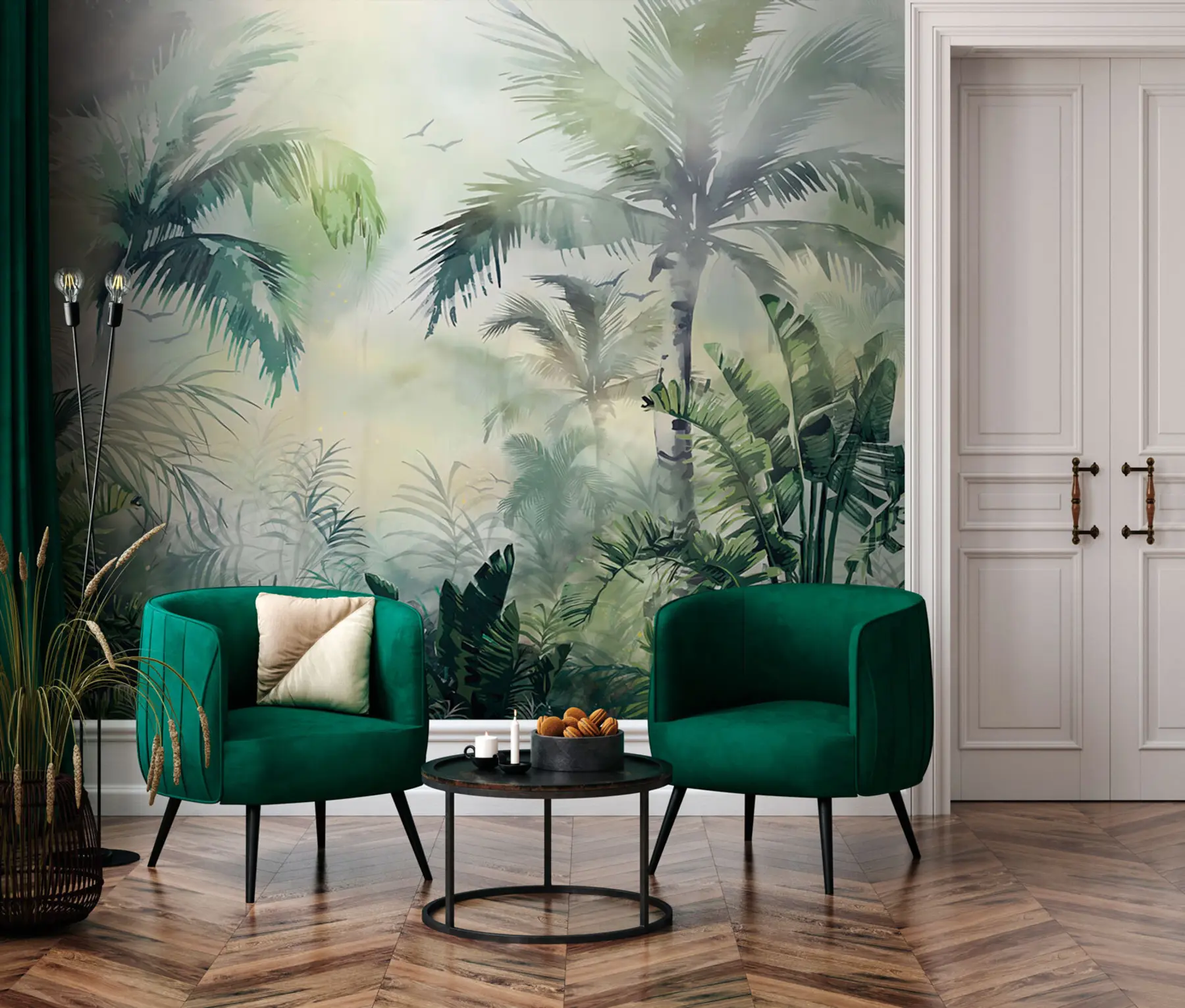 Papier peint Jungle tropicale avec palmiers u94632