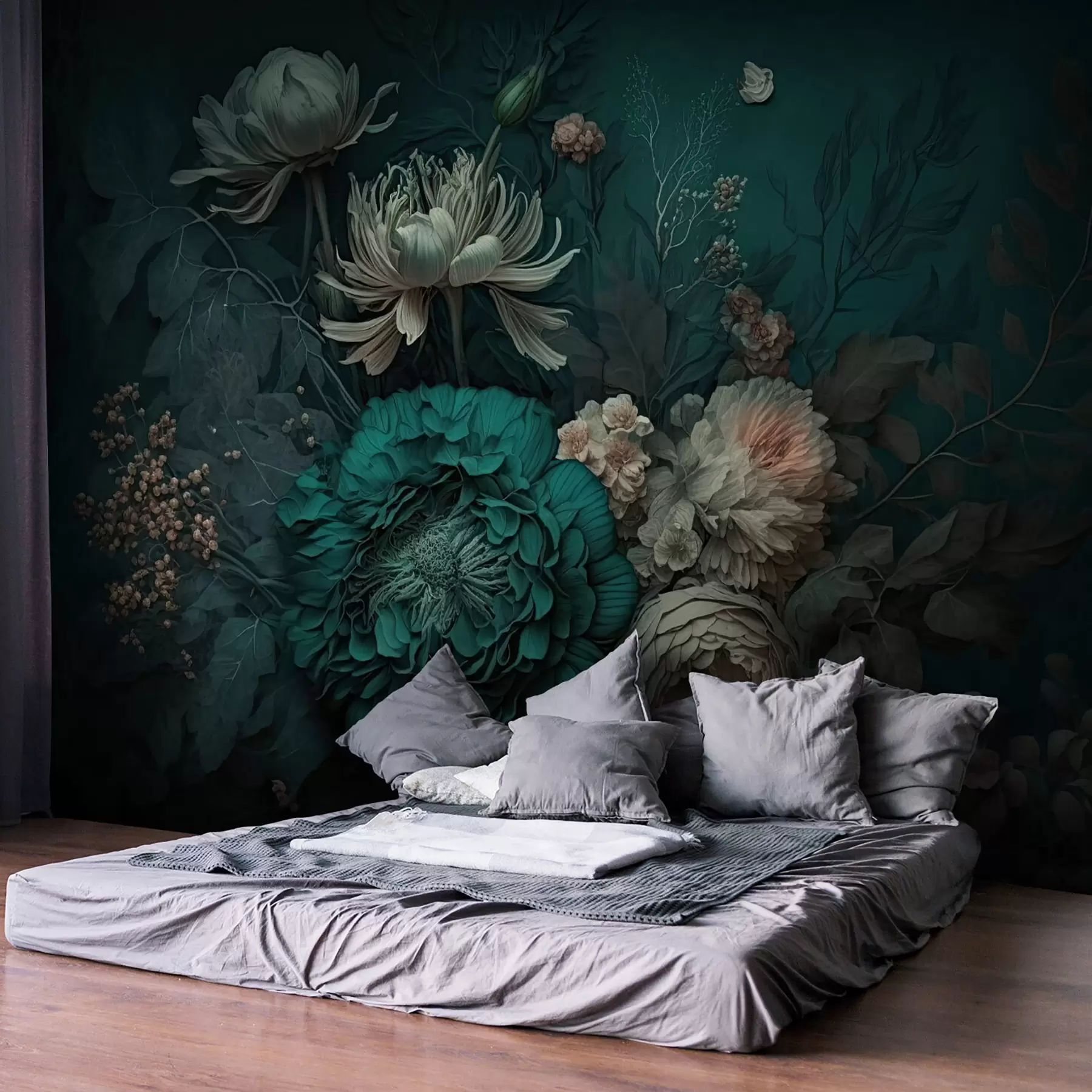 Papier peint nuit de fleurs u75402