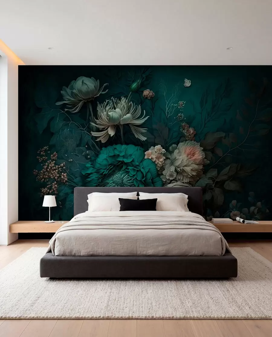 Papier peint nuit de fleurs u75402
