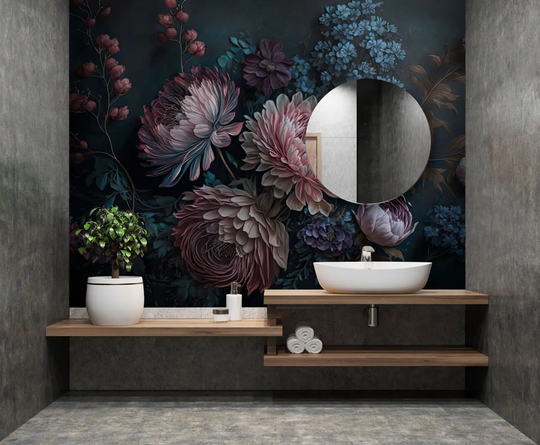 Papier peint Asters nocturnes u75407