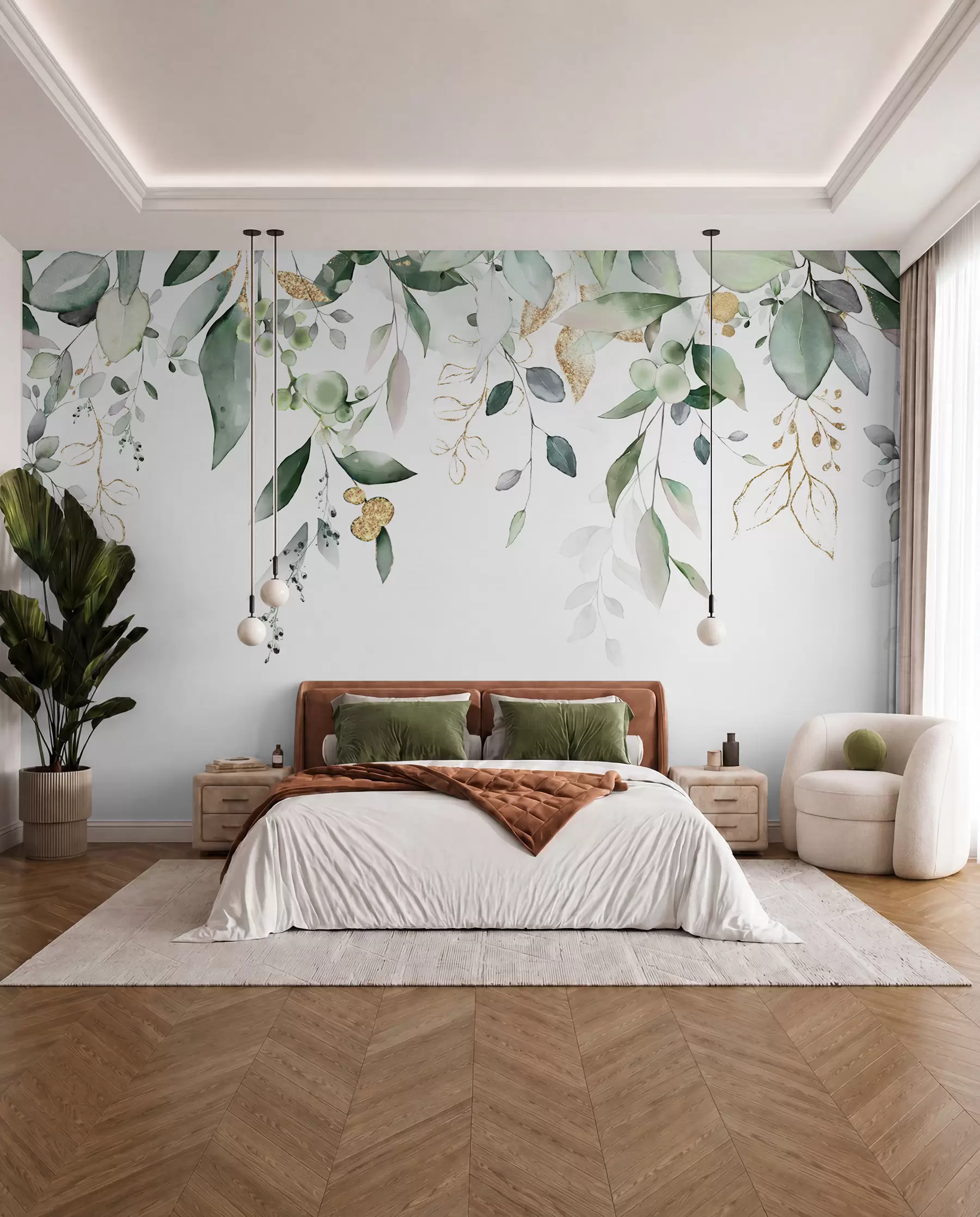 Papier peint Rideau d’eucalyptus u95506