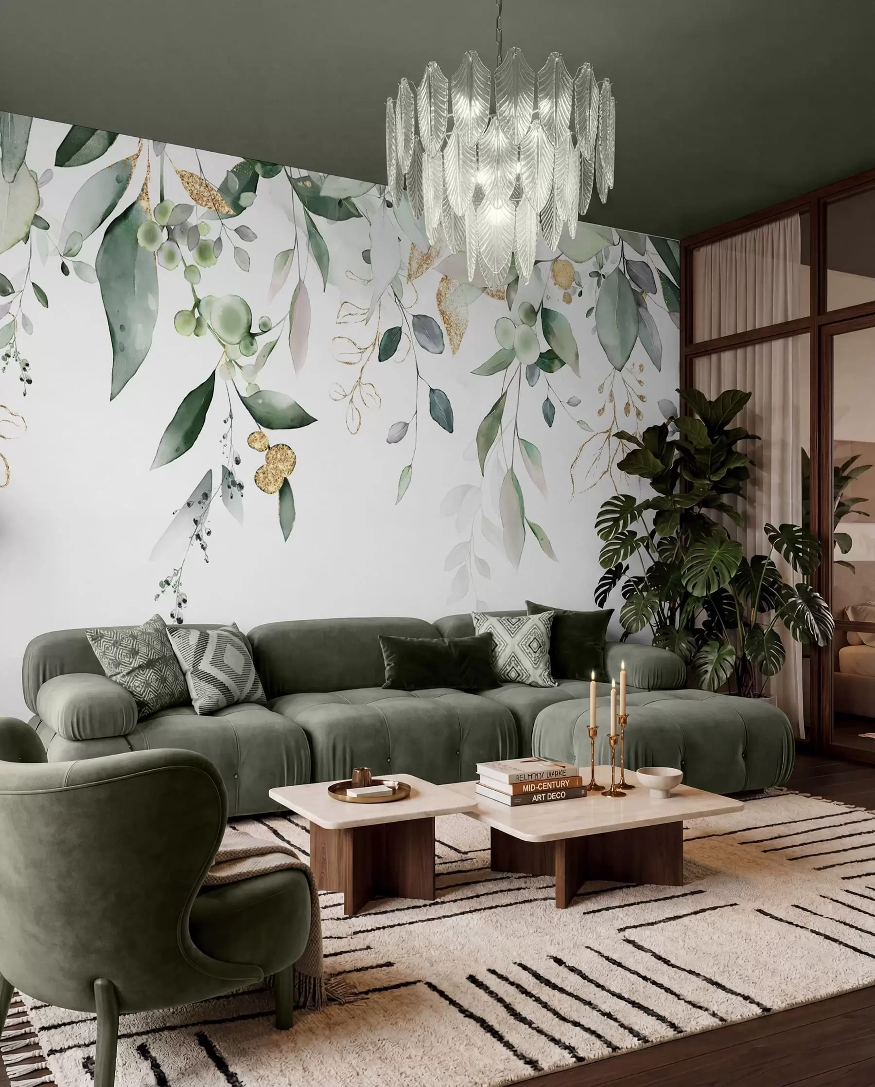 Papier peint Rideau d’eucalyptus u95506