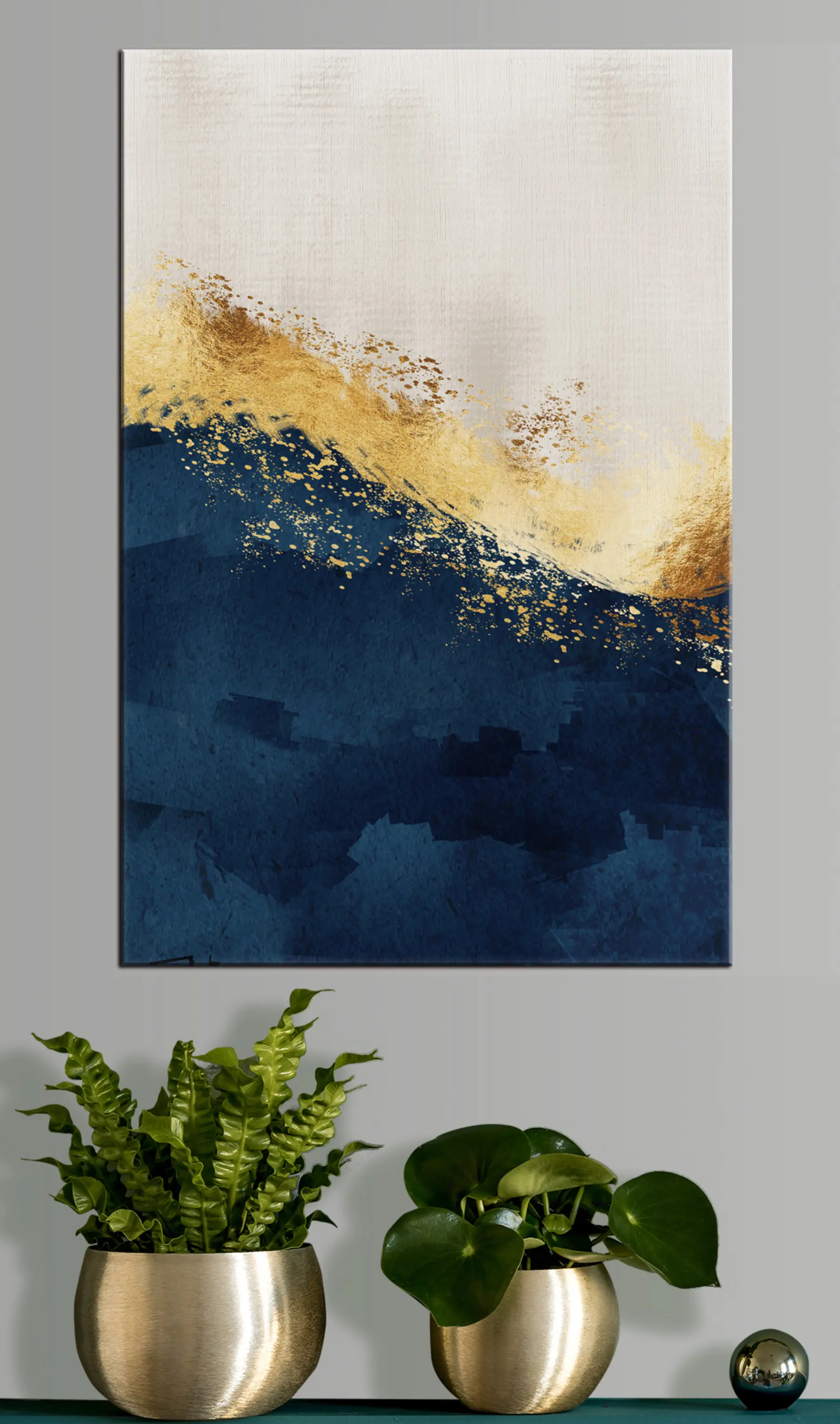 Papier peint Peinture, paysage naturel et rectangle s34212