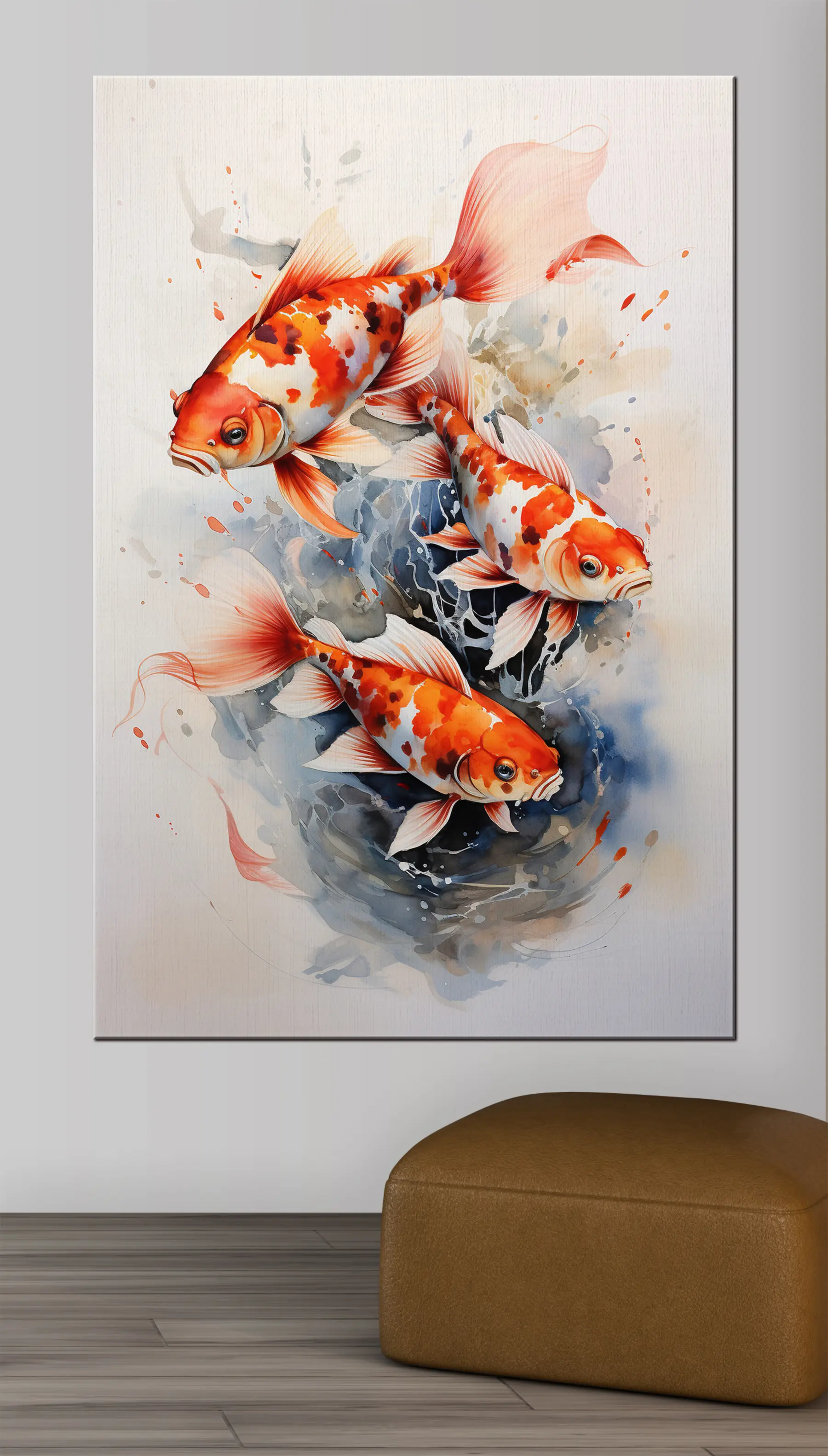 Tableau Koï, nageoire et liquide s34247