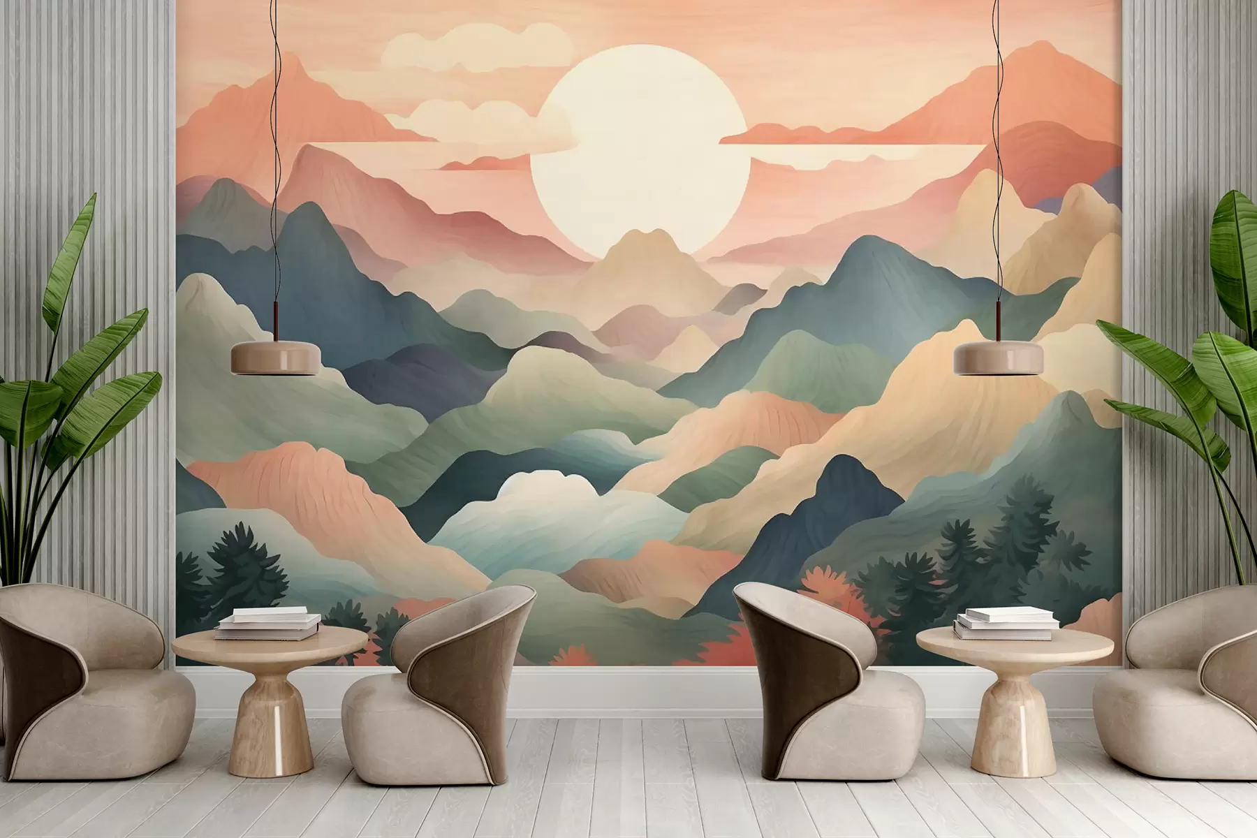 Papier peint Montagnes au soleil u95991